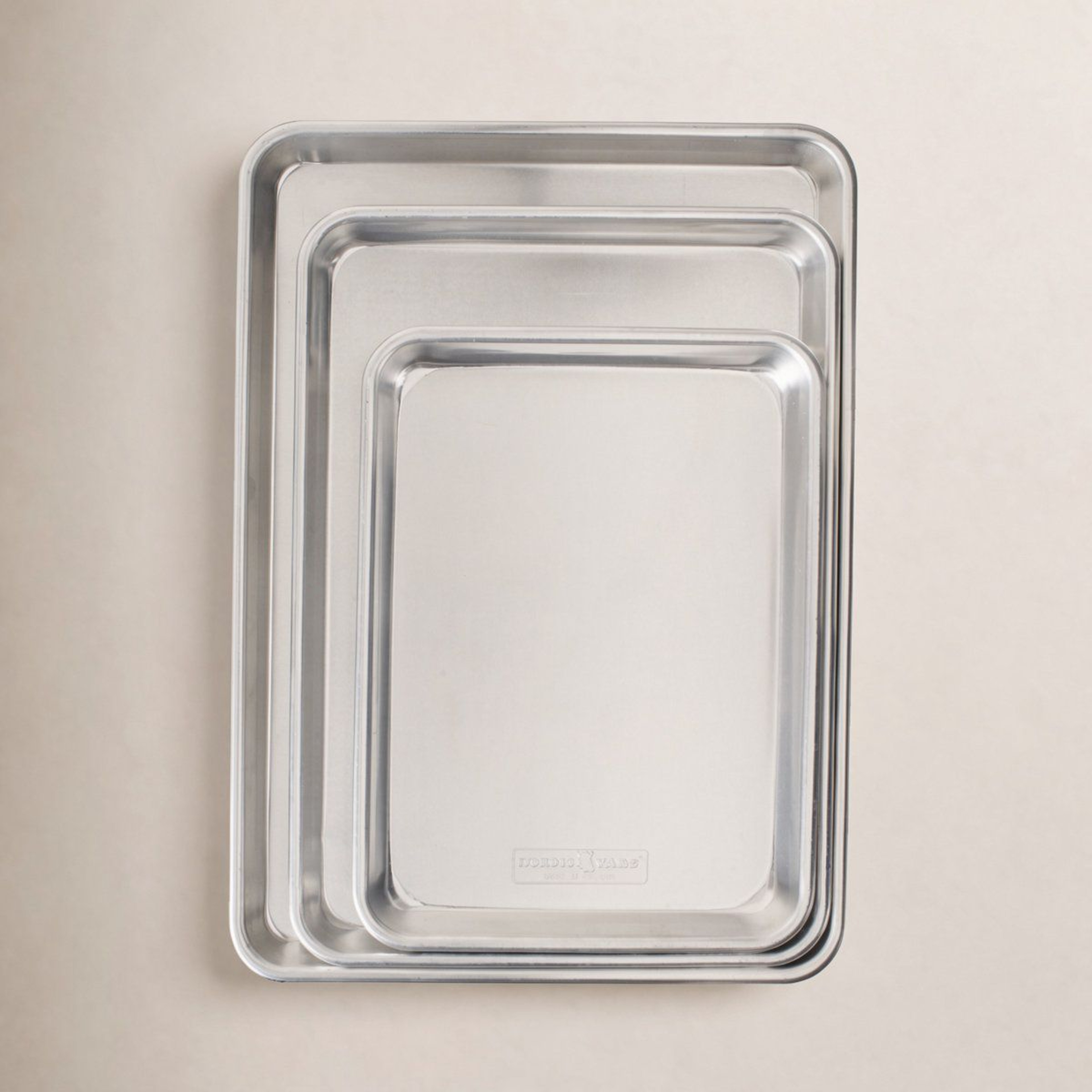 Nordic Ware Naturals 3 Piece Aluminum Baking Sheet Set With Half Sheet Jelly Roll And Quarter Sheet 6