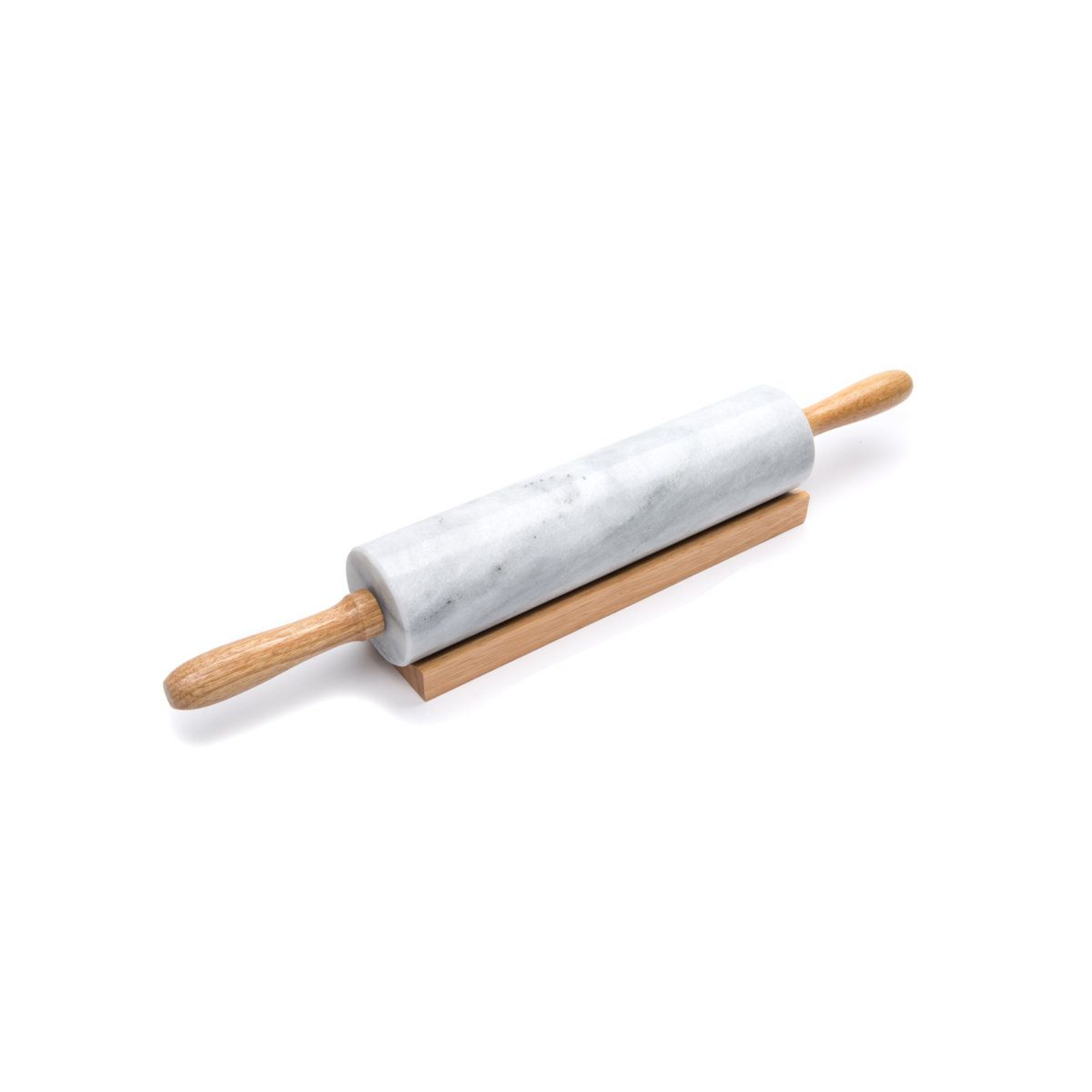 Fox Run 10 Inch Marble Rolling Pin With Wooden Handles And Stand 6