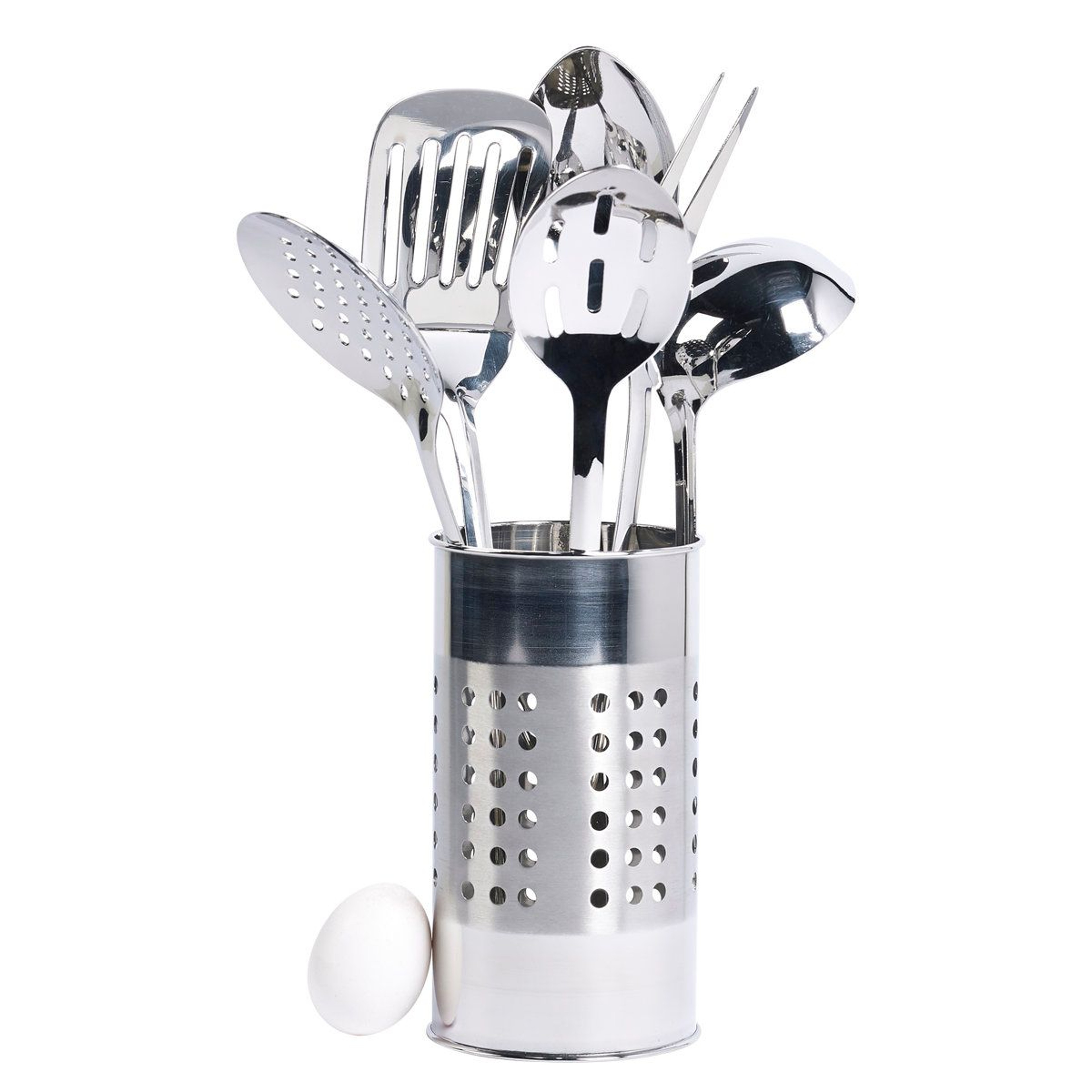 9 Piece Wooden Kitchen Utensils Set With Holder And Spoon Rest For Nonstick Cookware 0
