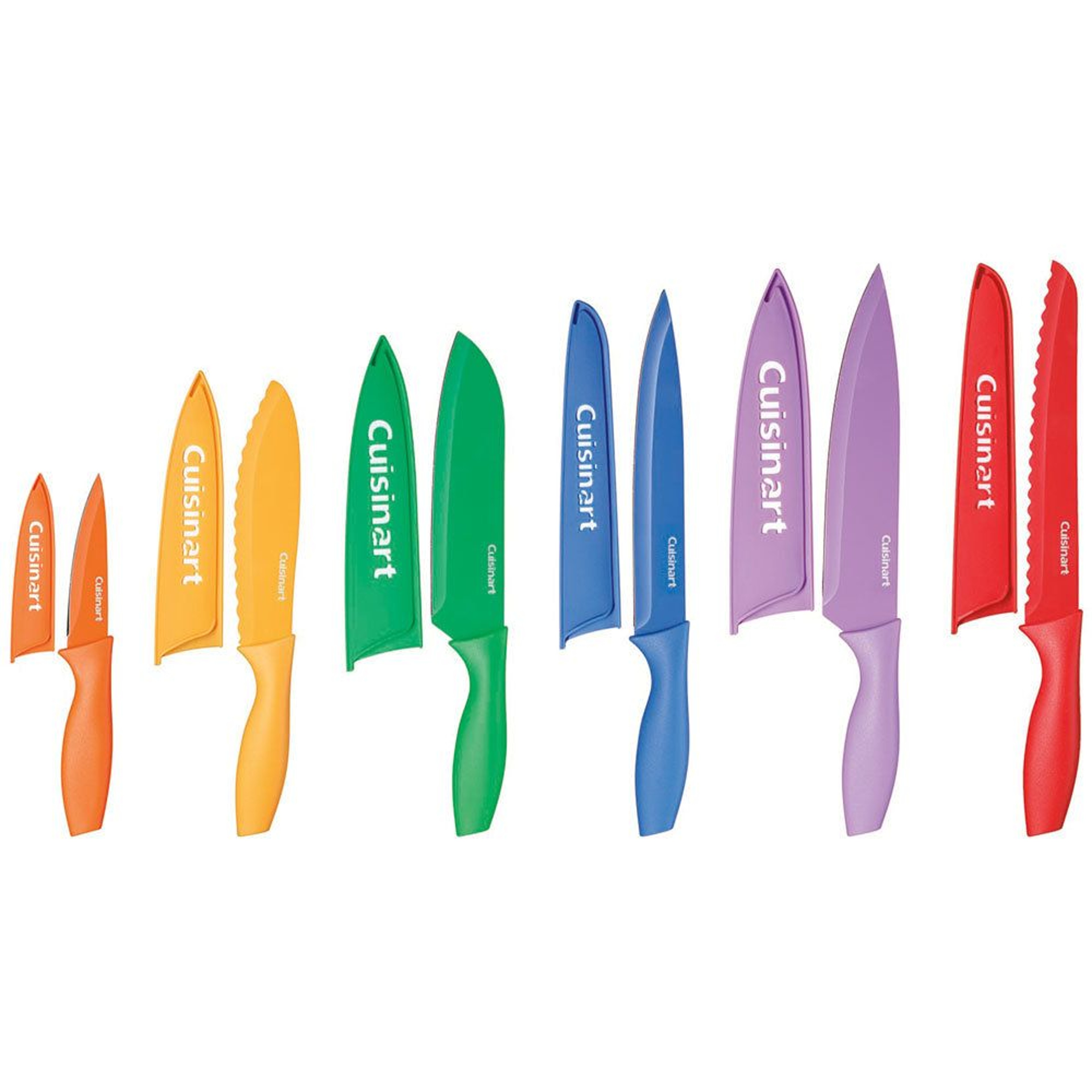 Cuisinart Advantage 12 Piece Color Coded Kitchen Knife Set With Blade Guards 1