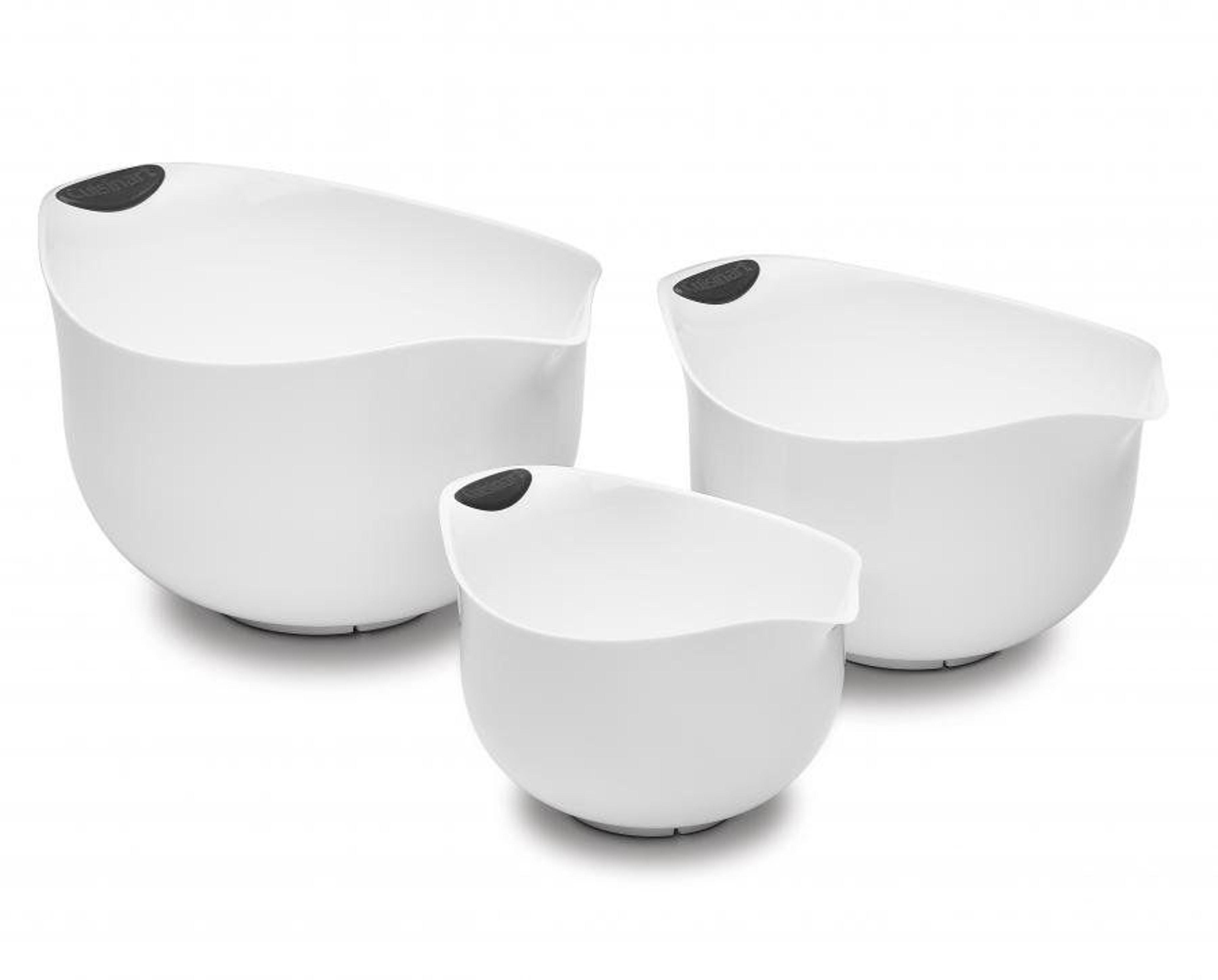 Cuisinart 3 Piece Plastic Mixing Bowl Set With Nesting 15 3 And 5 Quart Bowls 0