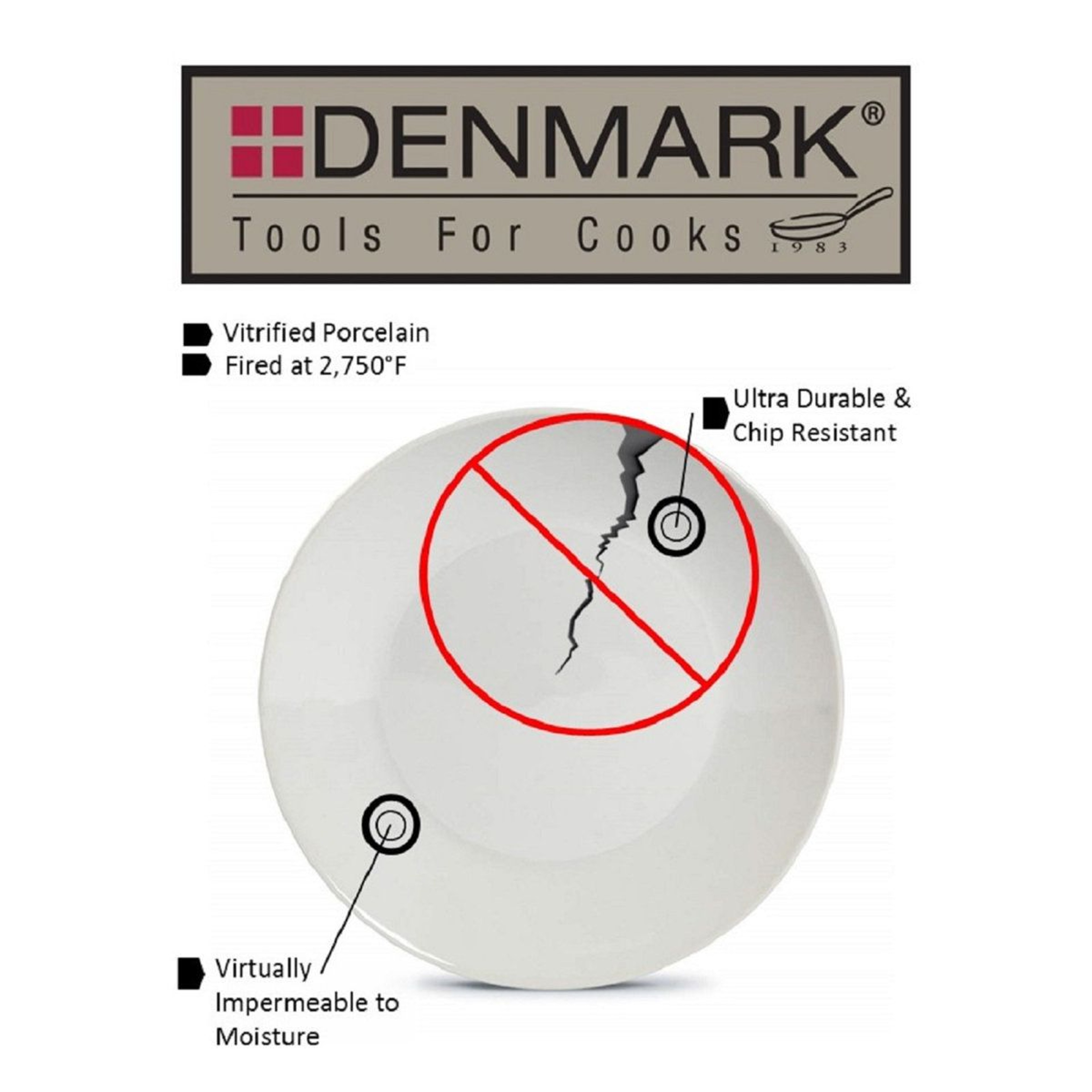 Denmark 12 Piece Porcelain Dinnerware Set For 4 With Stackable Plates And Bowls 2