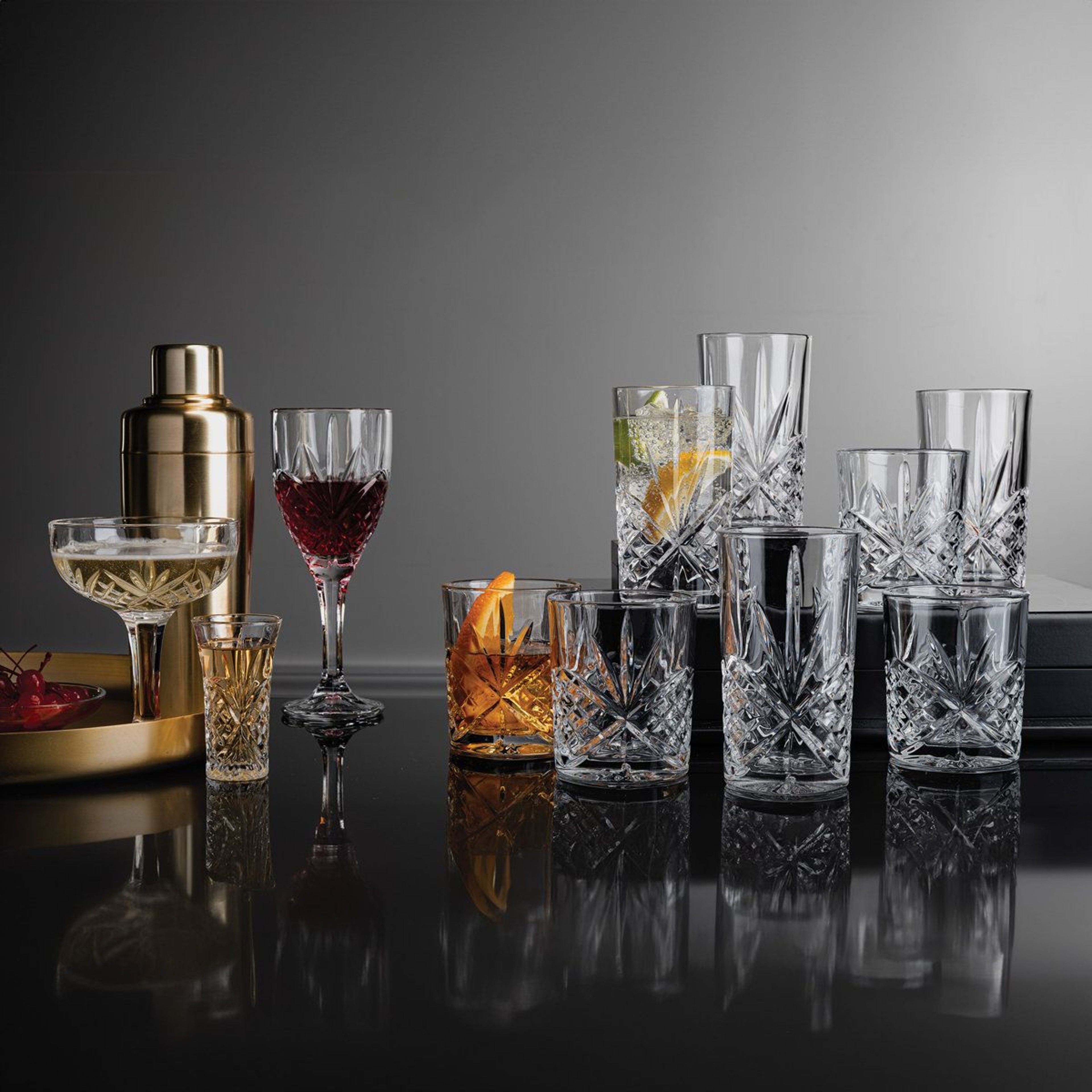 Godinger Dublin Crystal Whiskey Glasses 11 Oz Set Of 4 Double Old Fashioned Glasses 2