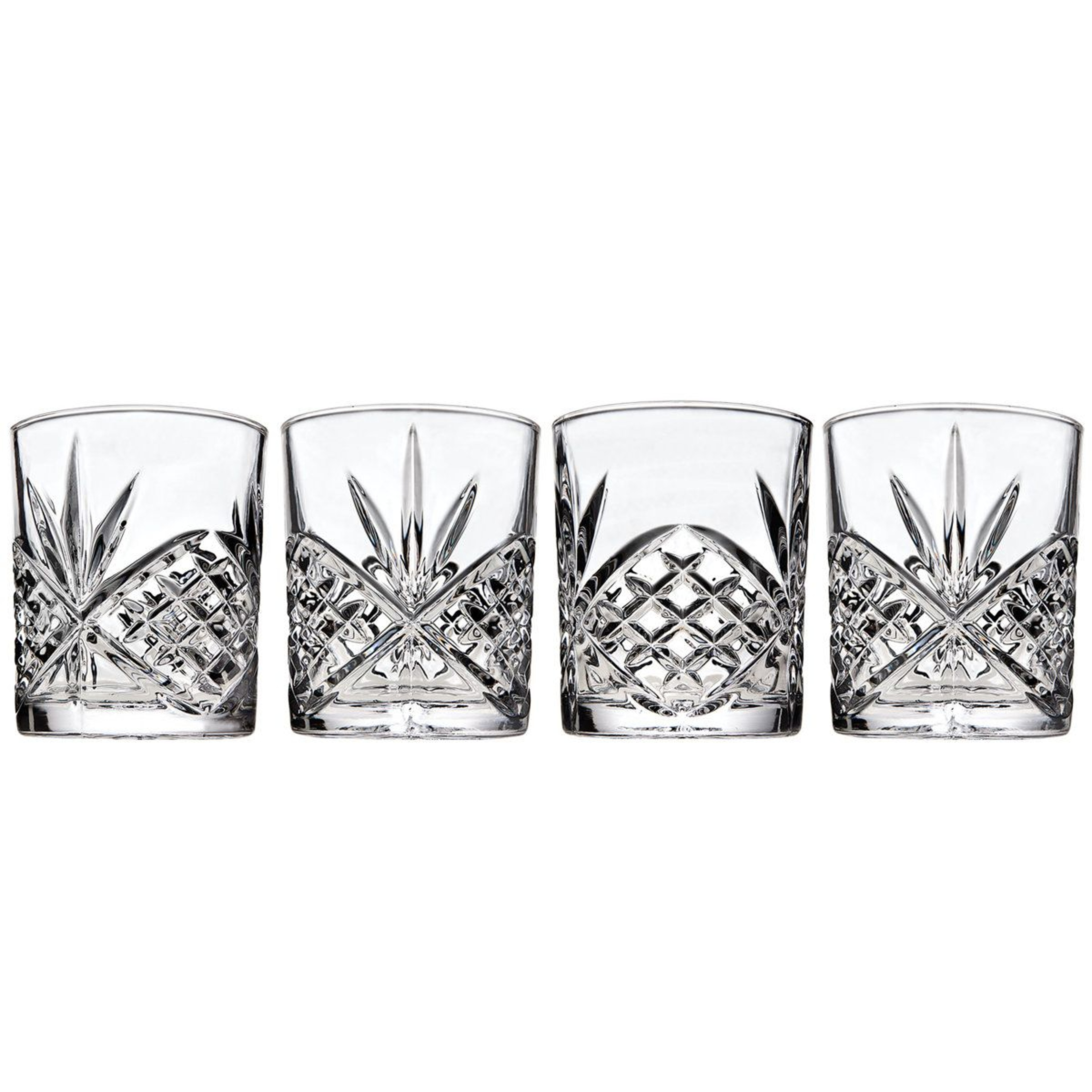 Godinger Dublin Crystal Whiskey Glasses 11 Oz Set Of 4 Double Old Fashioned Glasses 4