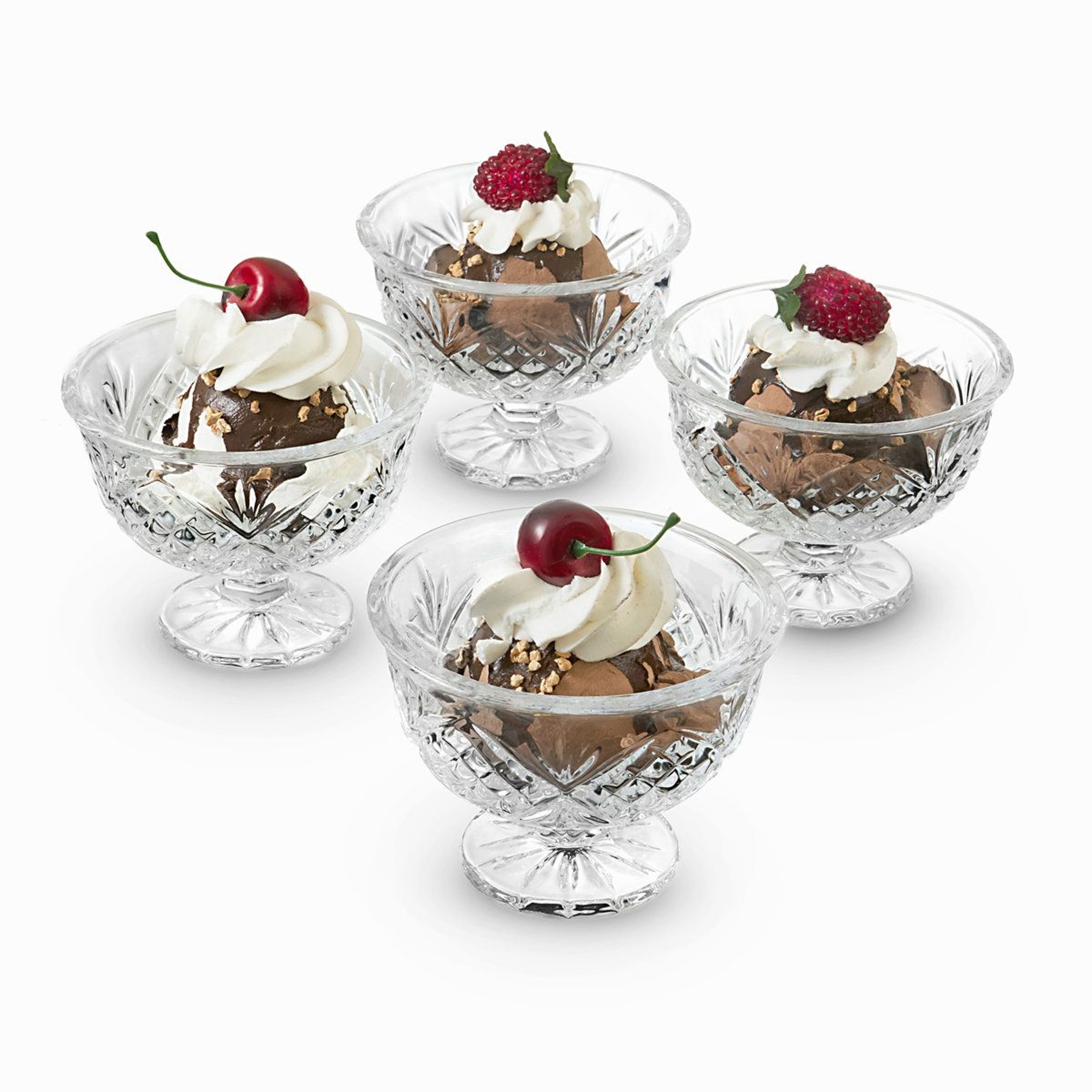 Godinger Dublin Crystal Ice Cream Bowls 10 Oz Set Of 4 Elegant Dessert Bowls 0