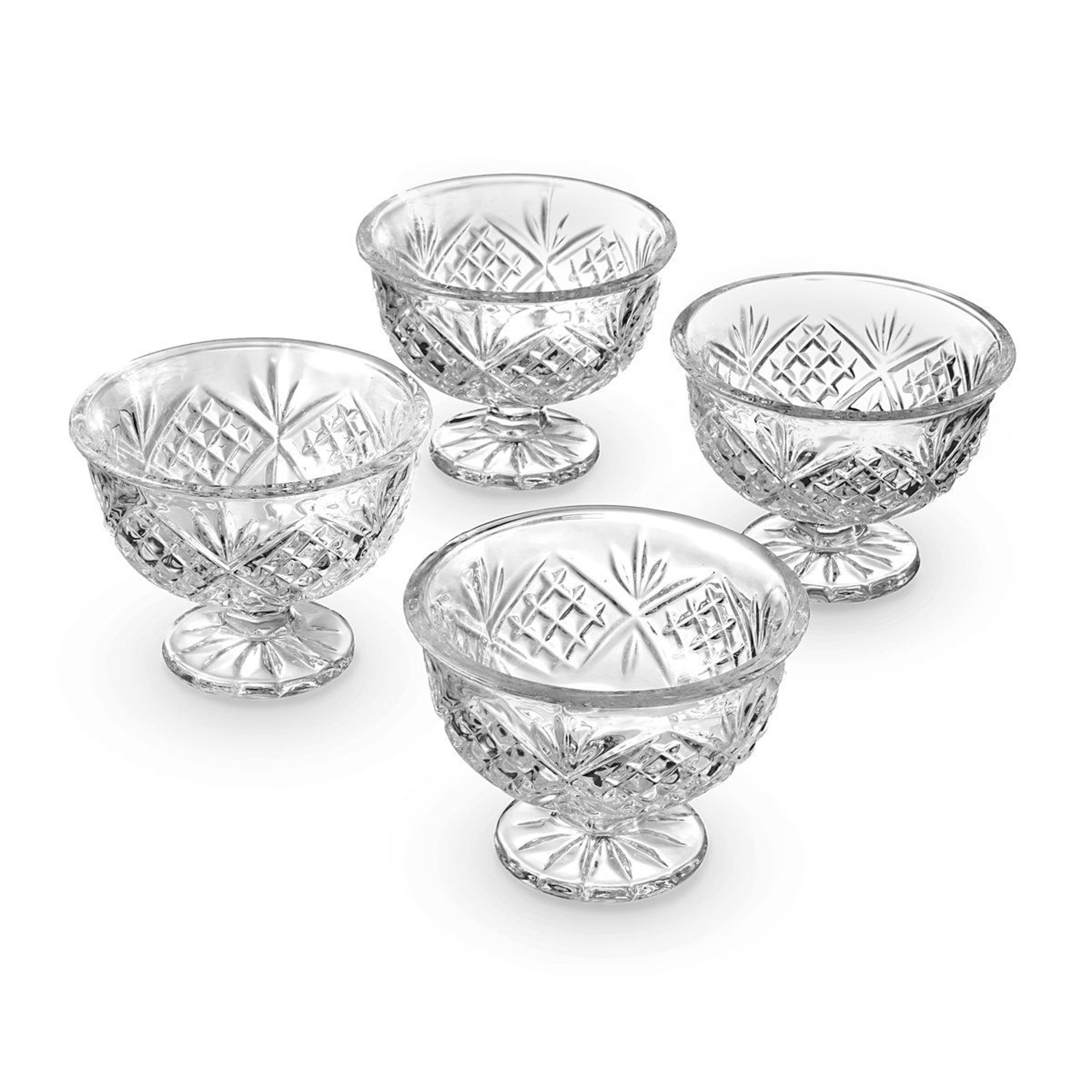 Godinger Dublin Crystal Ice Cream Bowls 10 Oz Set Of 4 Elegant Dessert Bowls 2