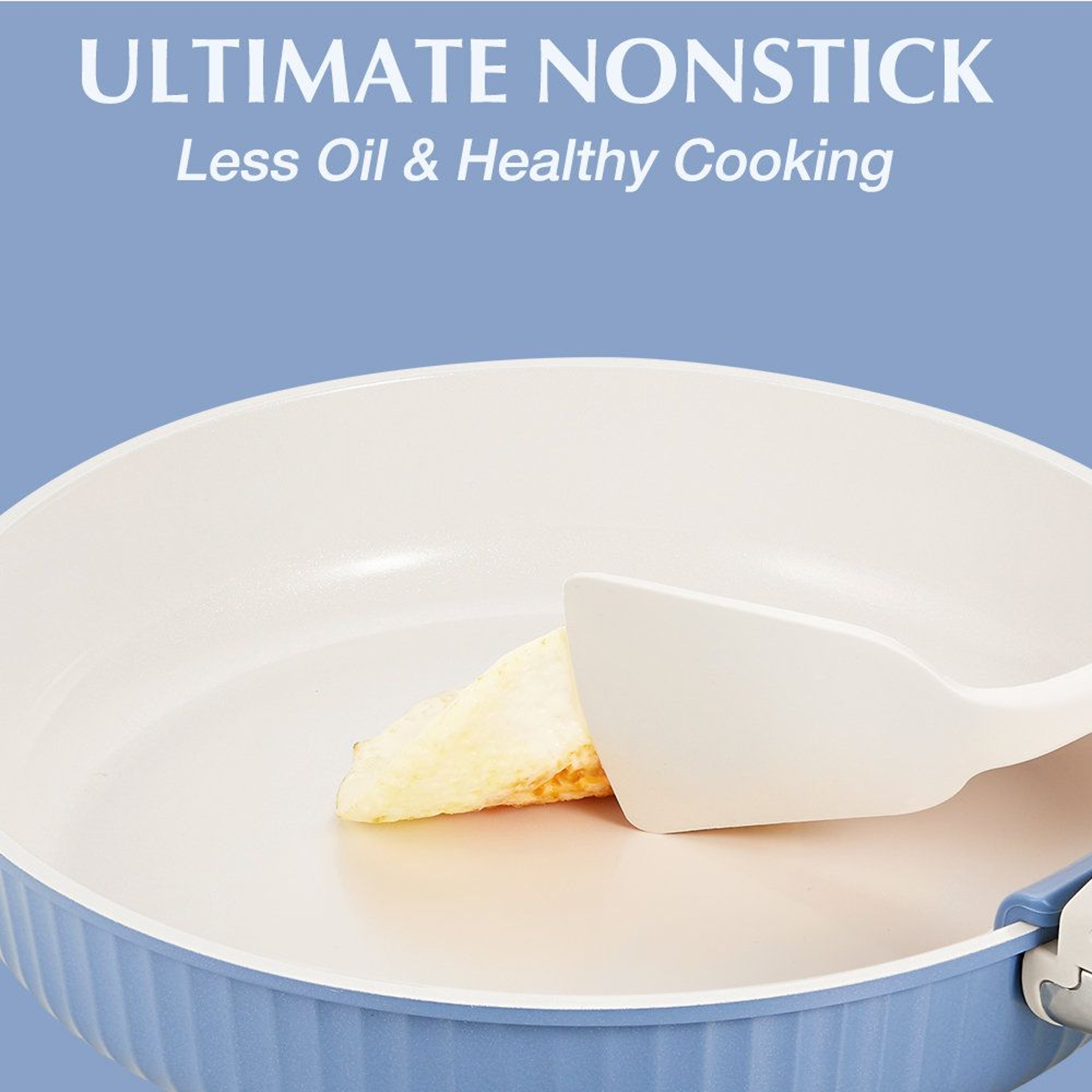 5 Piece Nonstick Cookware Set With Detachable Handle Stackable Induction Pots And Pans 4