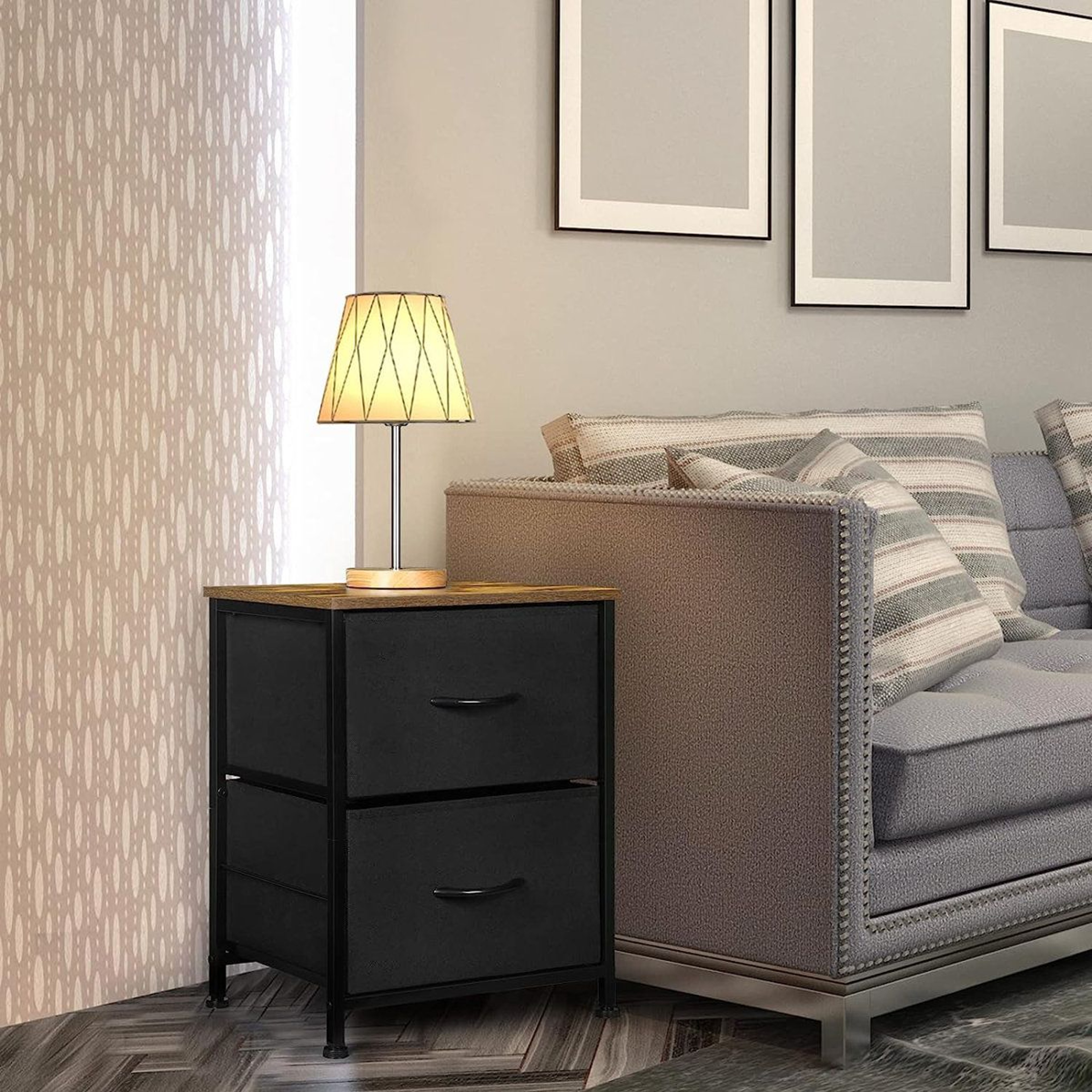 Ebern Designs Beate 1575 Inch 2 Drawer Nightstand 6