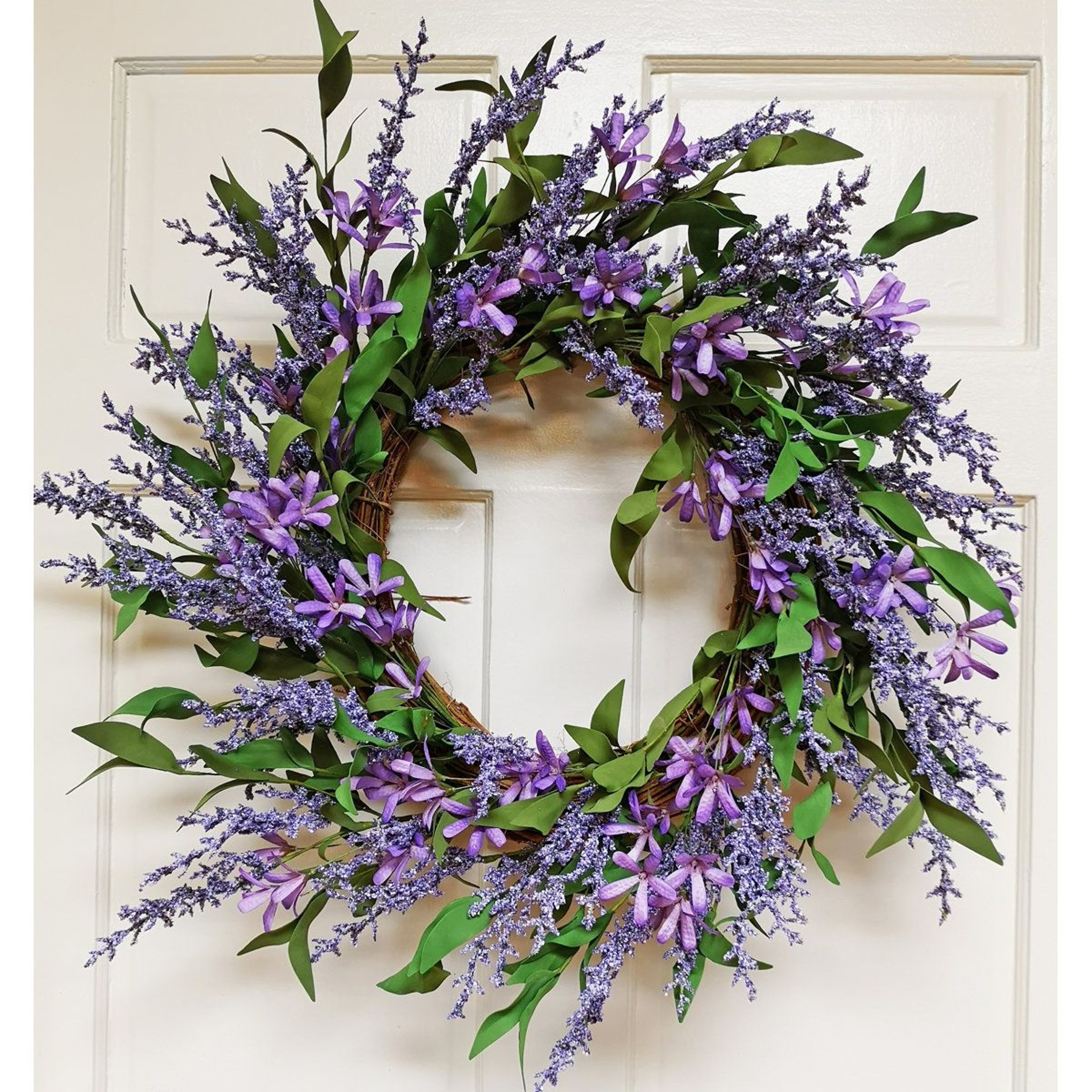 Handcrafted 22 Inch Floral Wreath For Front Door Decor And Seasonal Home Accents 0