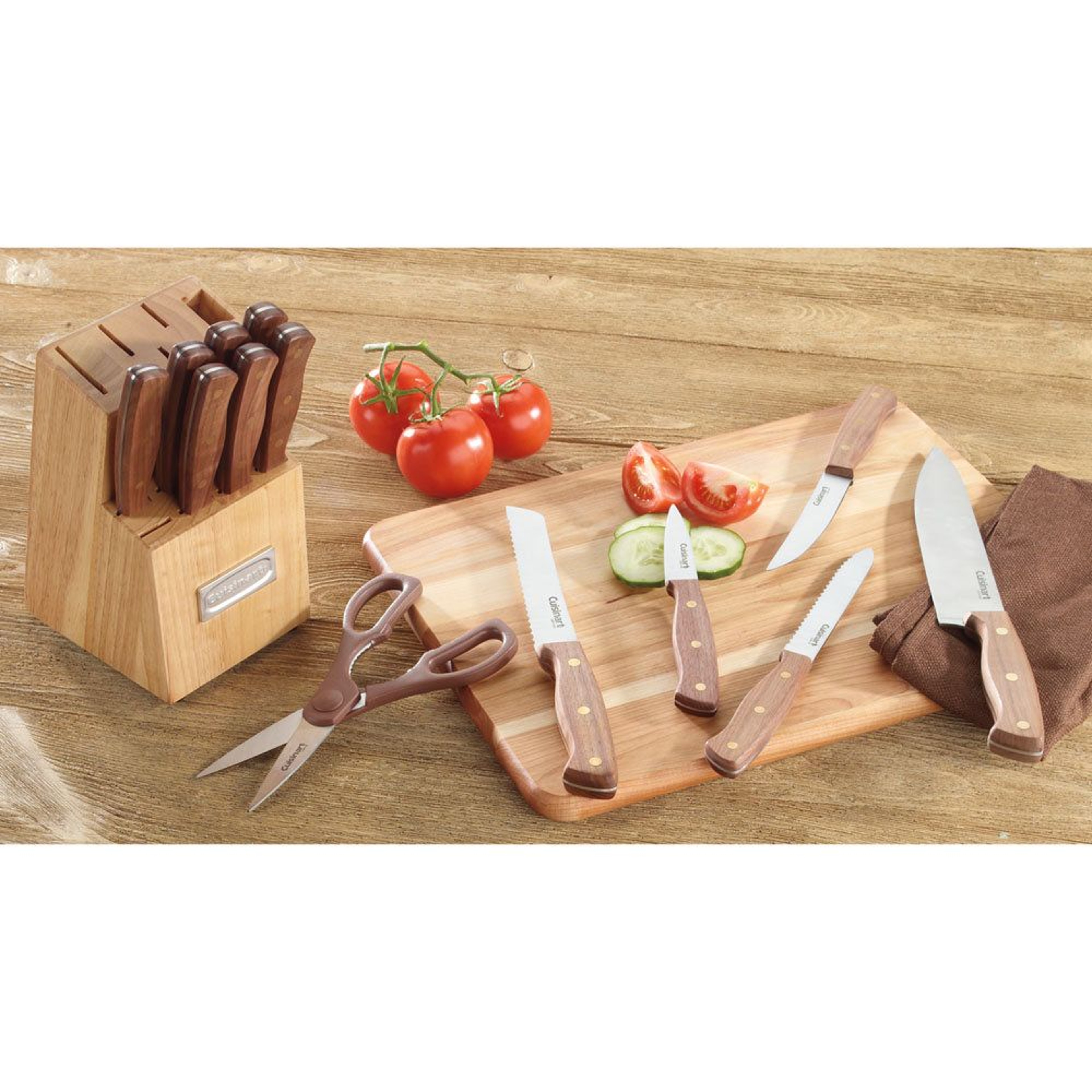 Advantage 14Piece TripleRivet Knife Set And Wood Block 1
