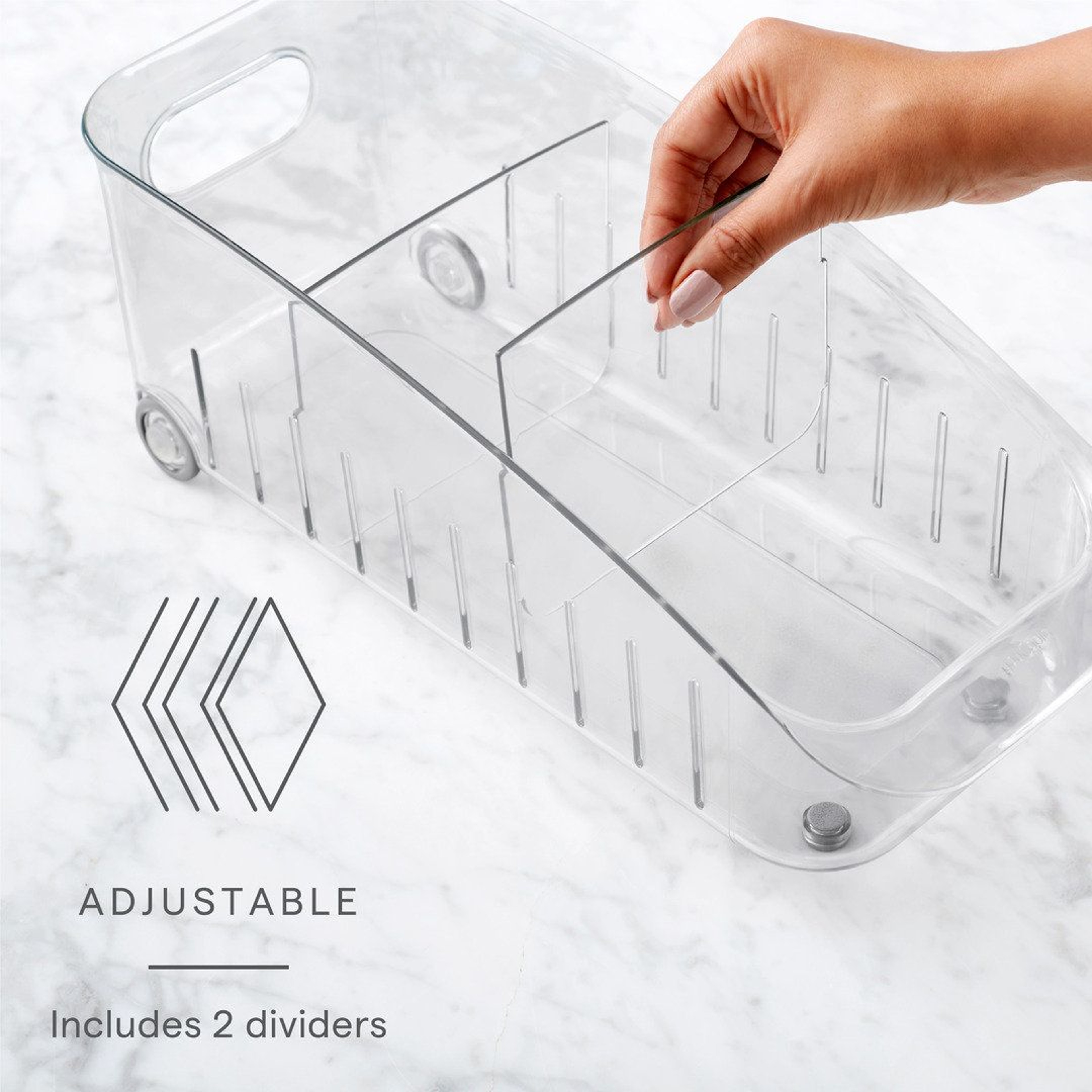 6Inch Fridge Drawer Adjustable Rolling Refrigerator Organizer And Storage Bin 2