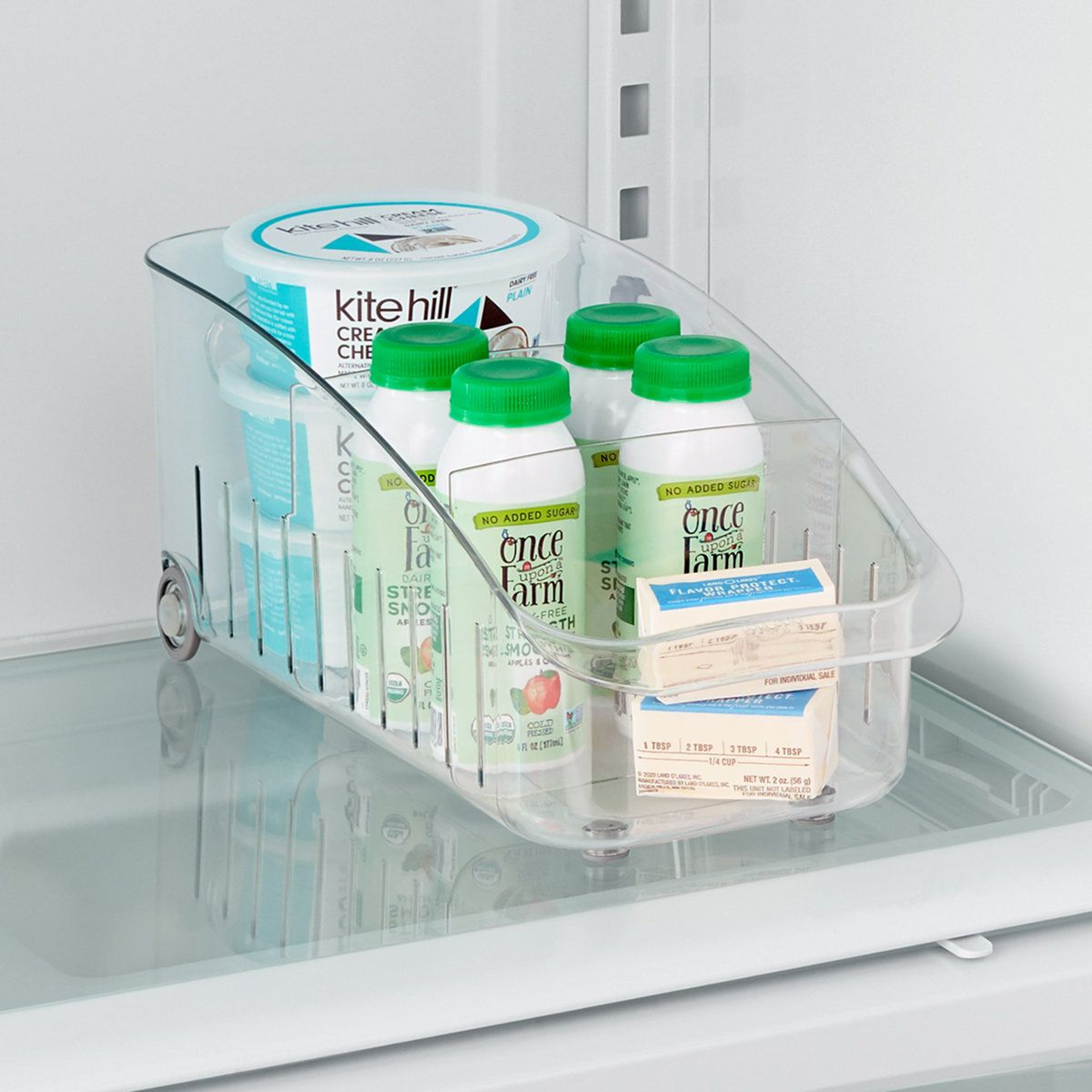 6Inch Fridge Drawer Adjustable Rolling Refrigerator Organizer And Storage Bin 0