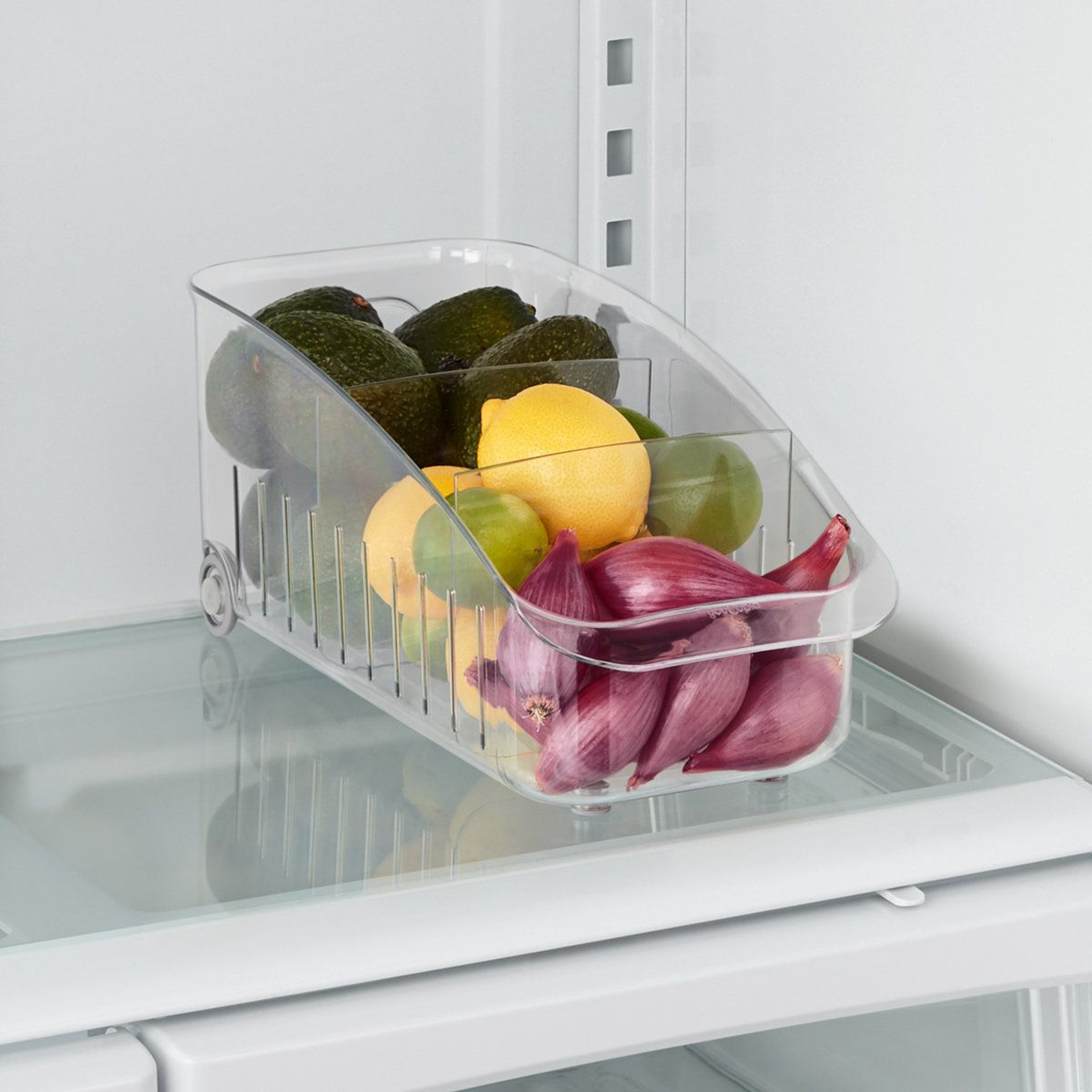 6Inch Fridge Drawer Adjustable Rolling Refrigerator Organizer And Storage Bin 6