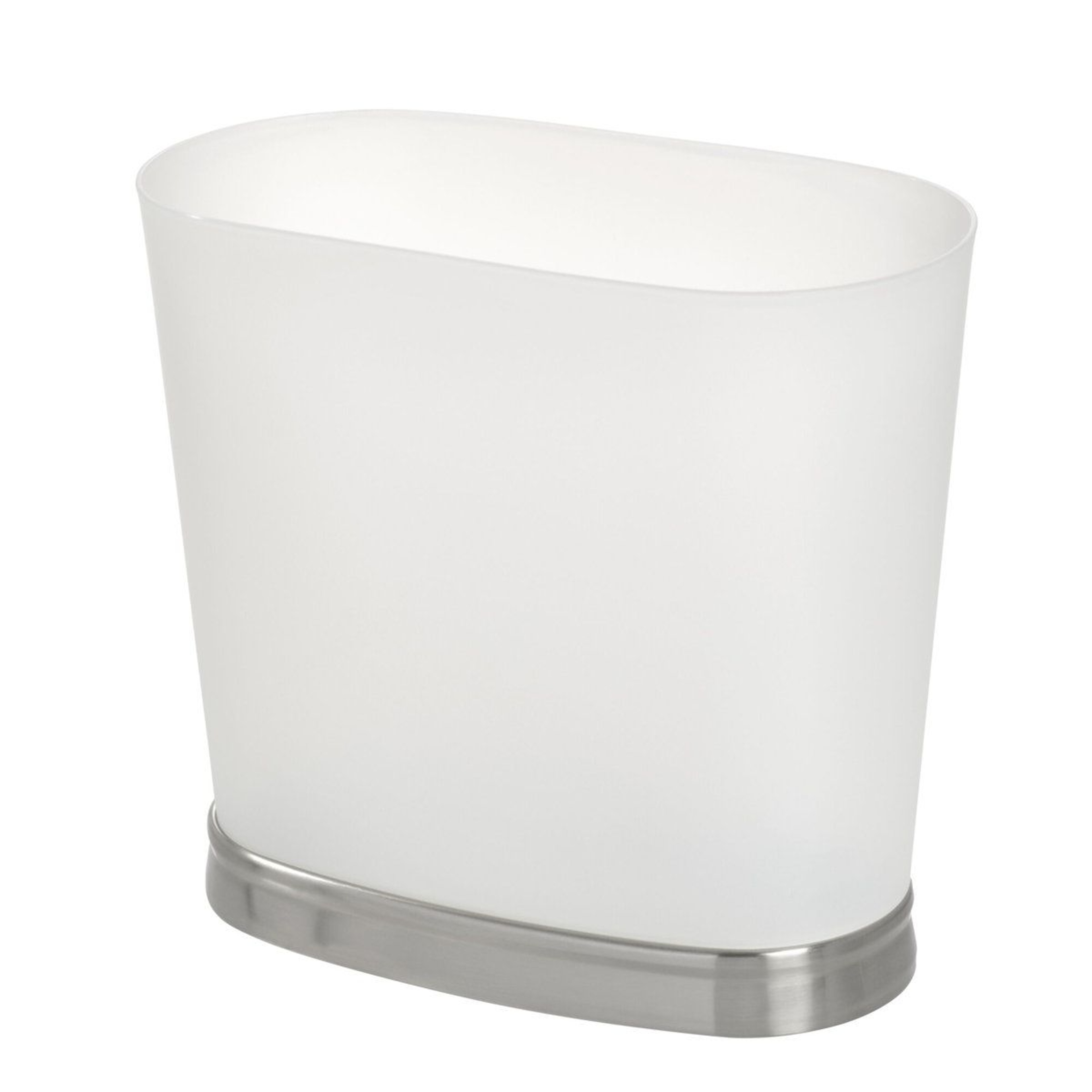 Gina Compact Small Bathroom Trash Can Modern Oval Waste Bin For Office And Home 0