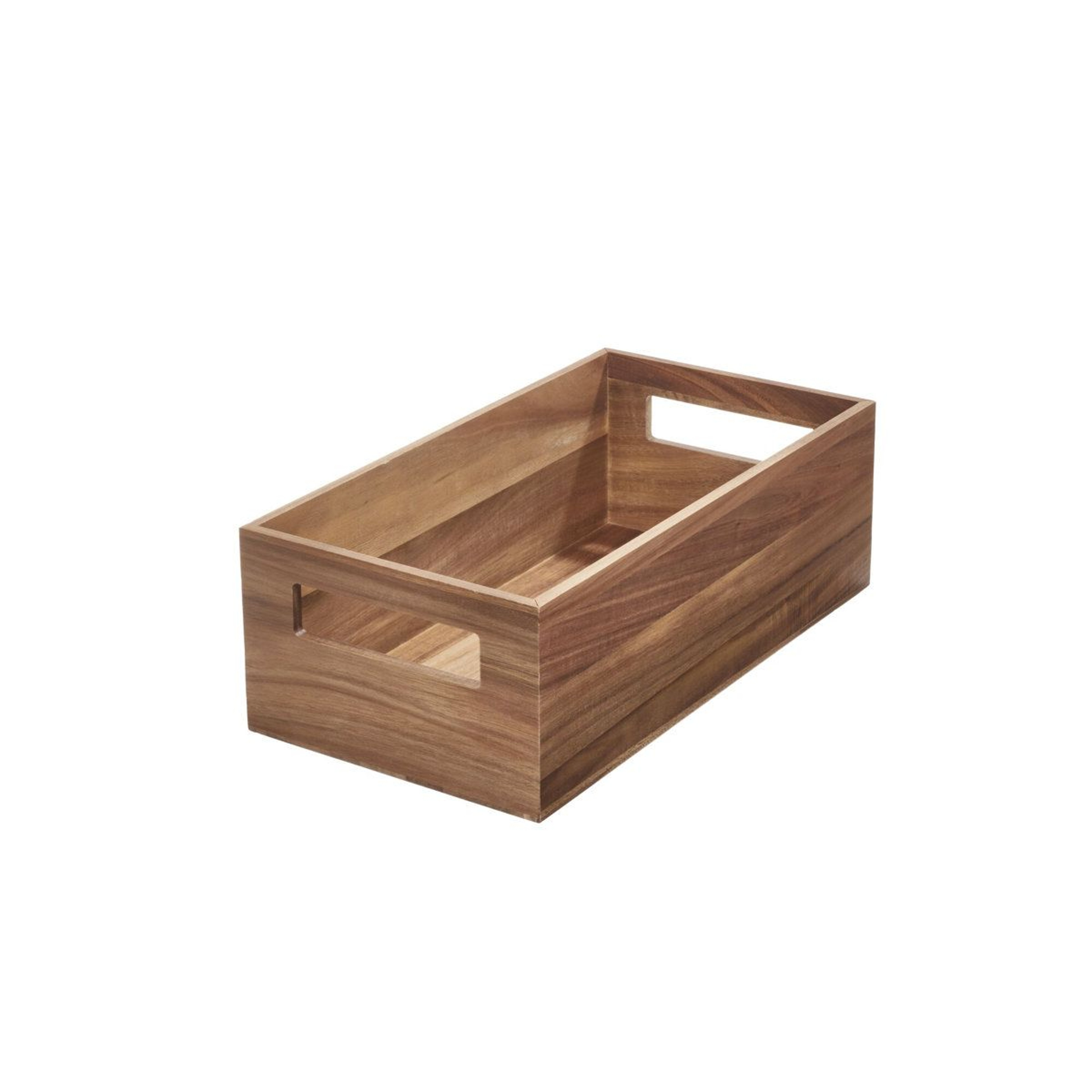Acacia Wood Pantry Bin Kitchen Organization Storage With Handles 0