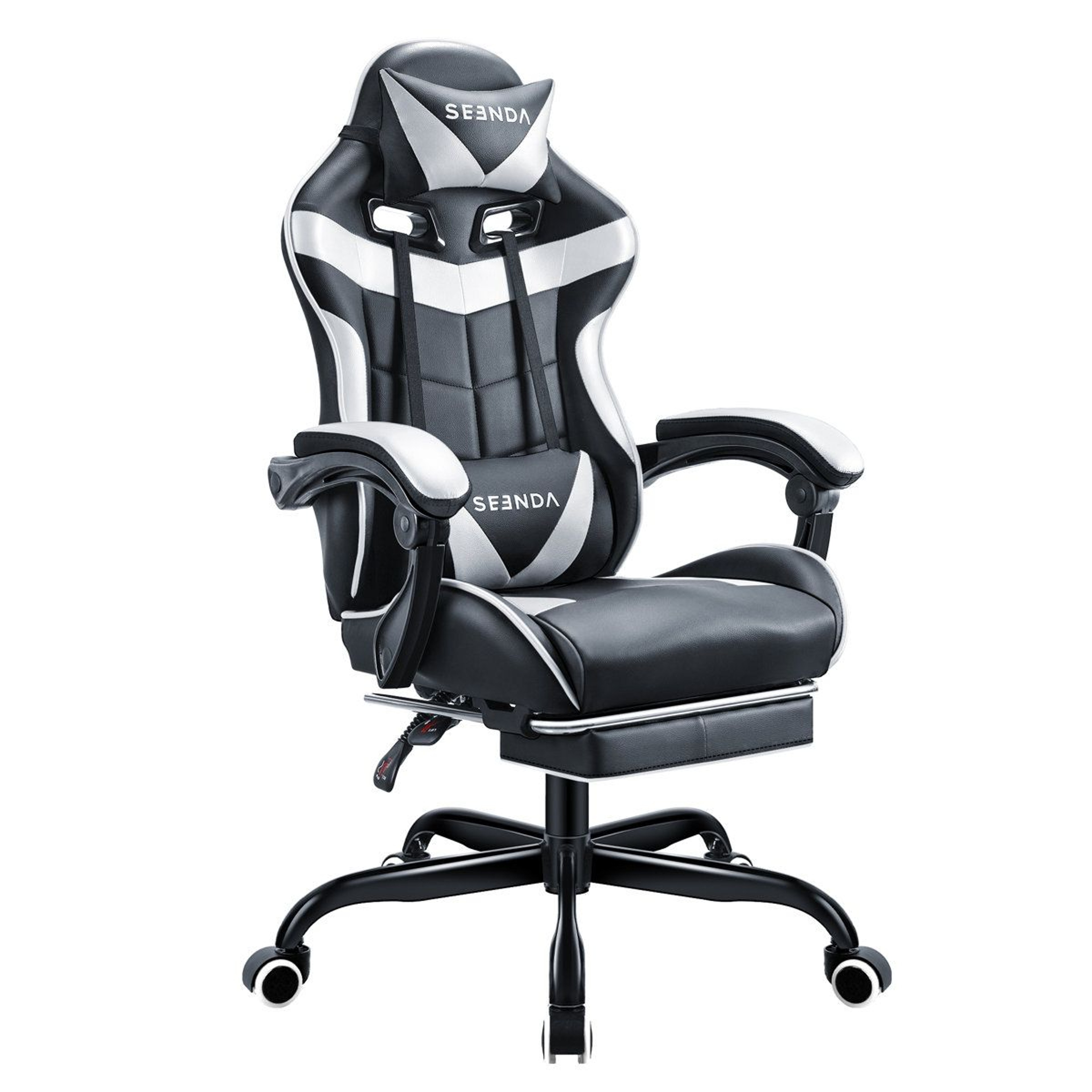 Adjustable Ergonomic Gaming Chair With Footrest And Lumbar Support 1