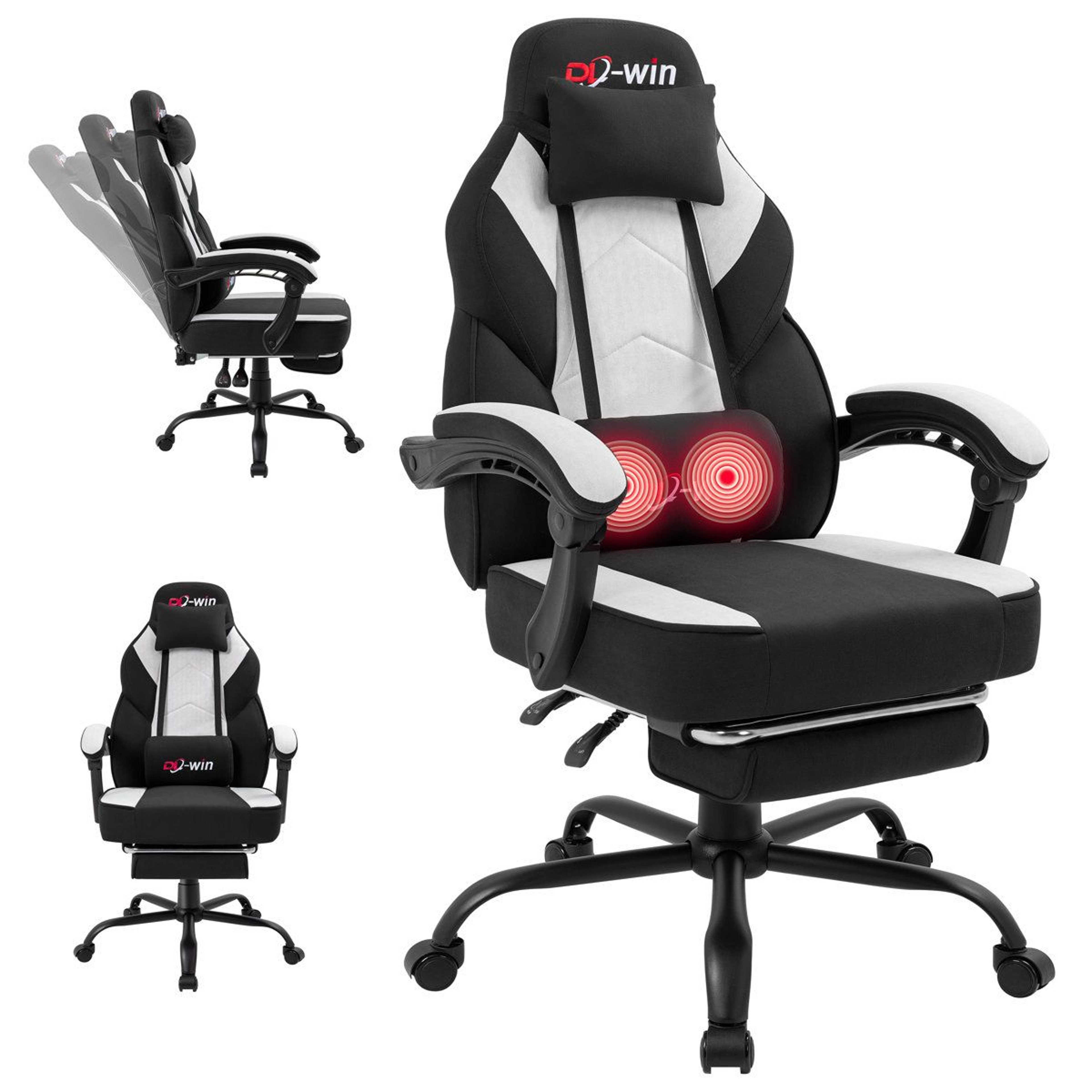 Ergonomic Gaming Chair With Footrest And Lumbar Support 6