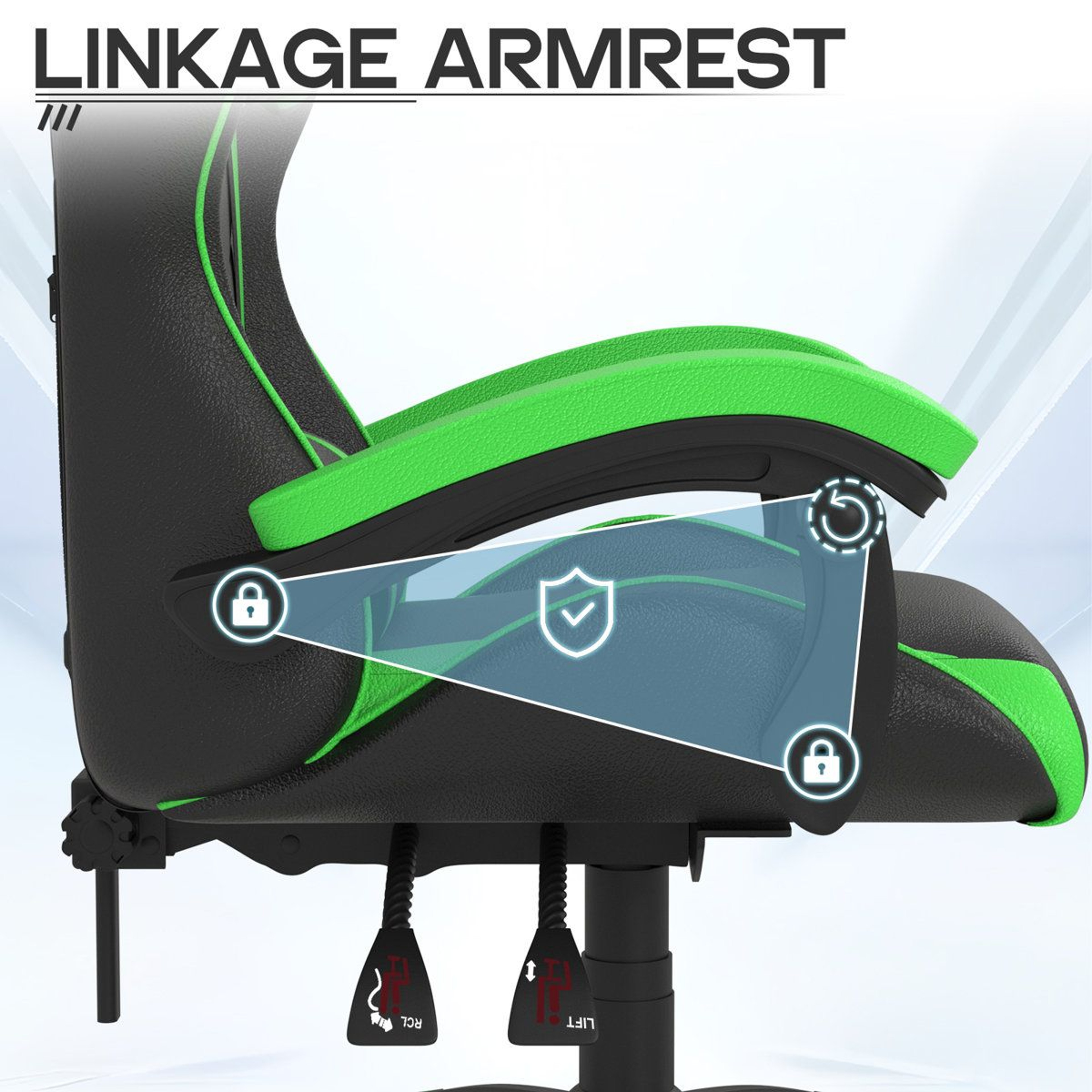 Stephen Ergonomic Gaming Chair Adjustable Reclining PC  Racing Seat 4