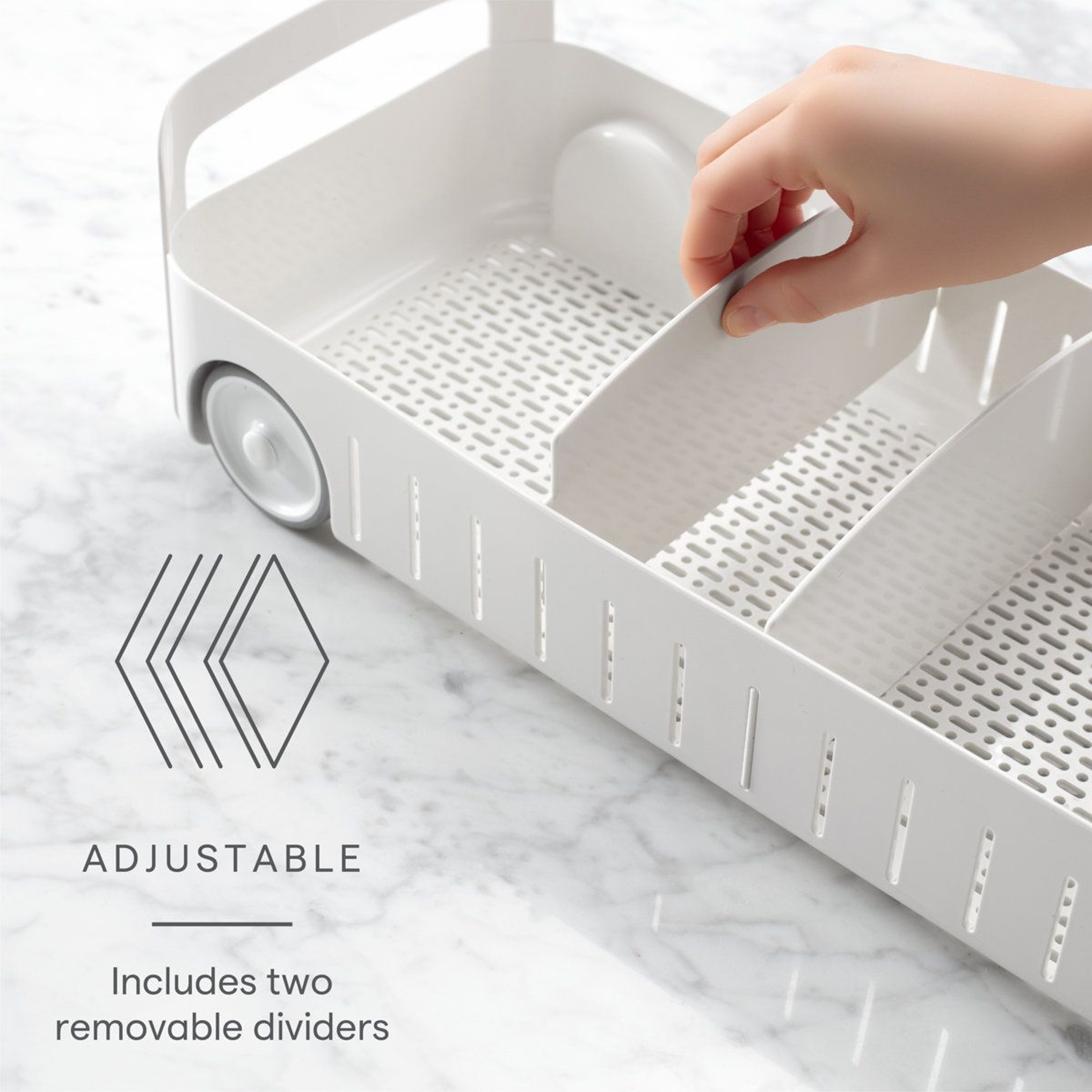 8Inch Rolling Under Sink Organizer Bin With Adjustable Dividers 1