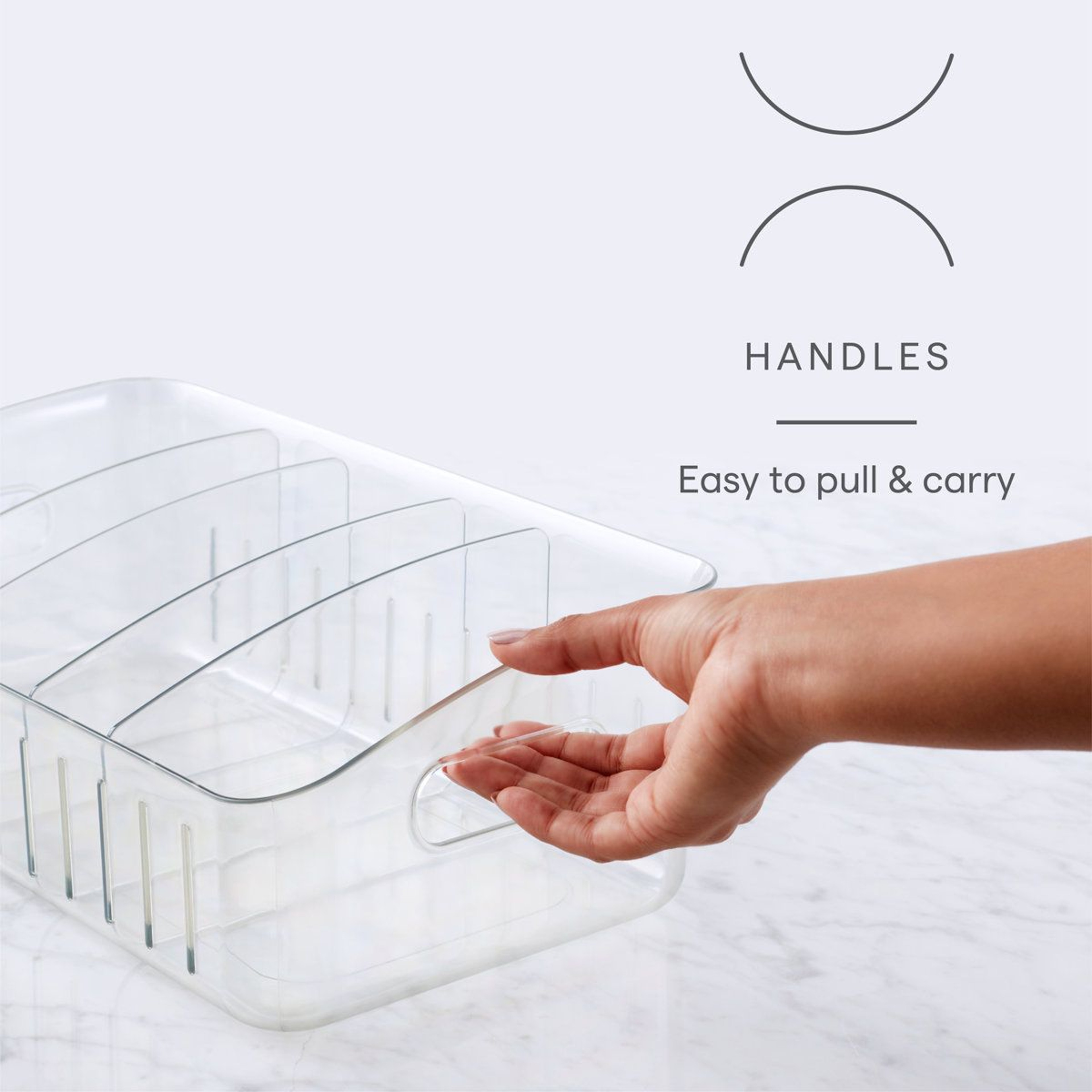 15 Inch Freezer Organizer Bin With Adjustable Dividers For Frozen Food Storage 4