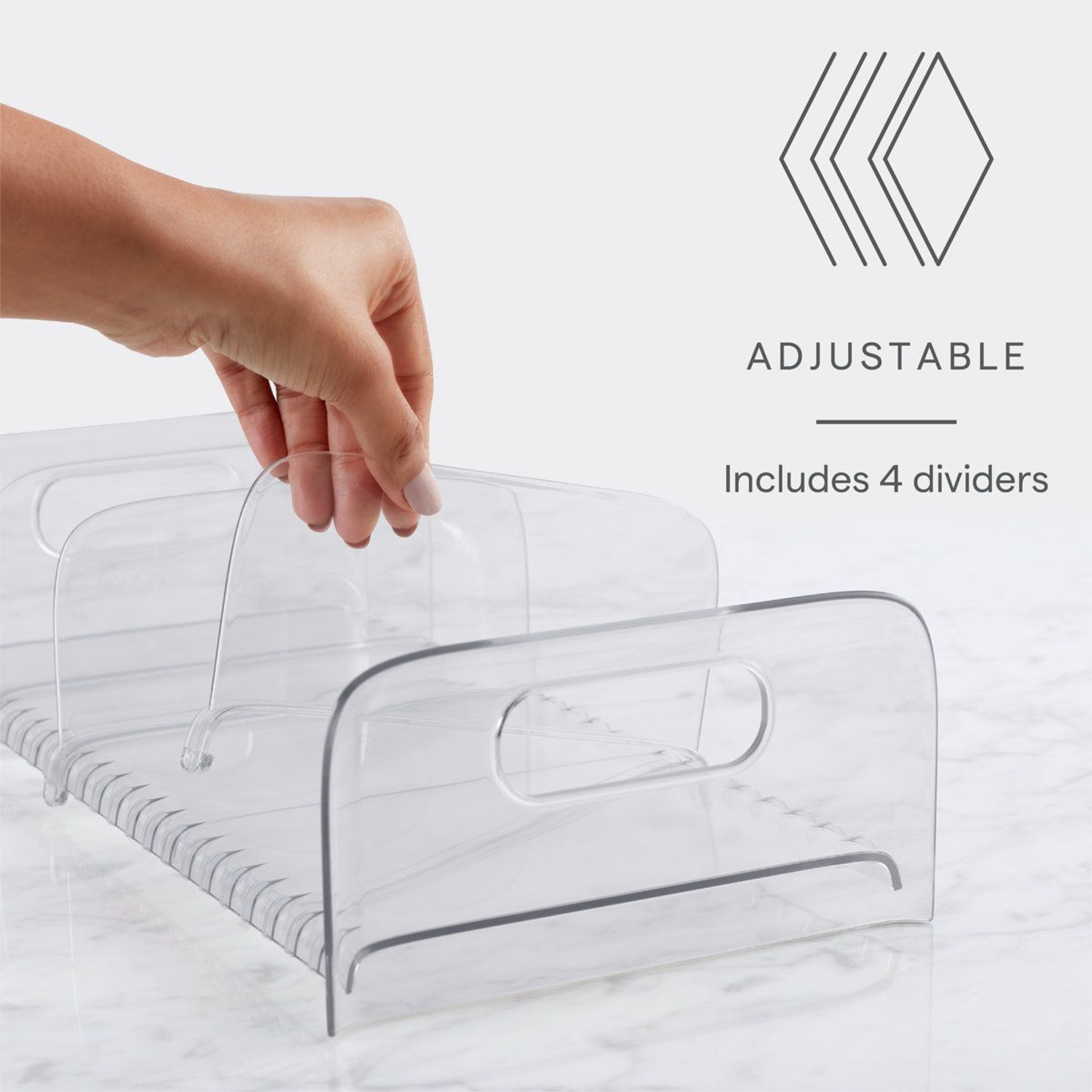 FreezeUp Adjustable Freezer Organizer Rack With Dividers 2