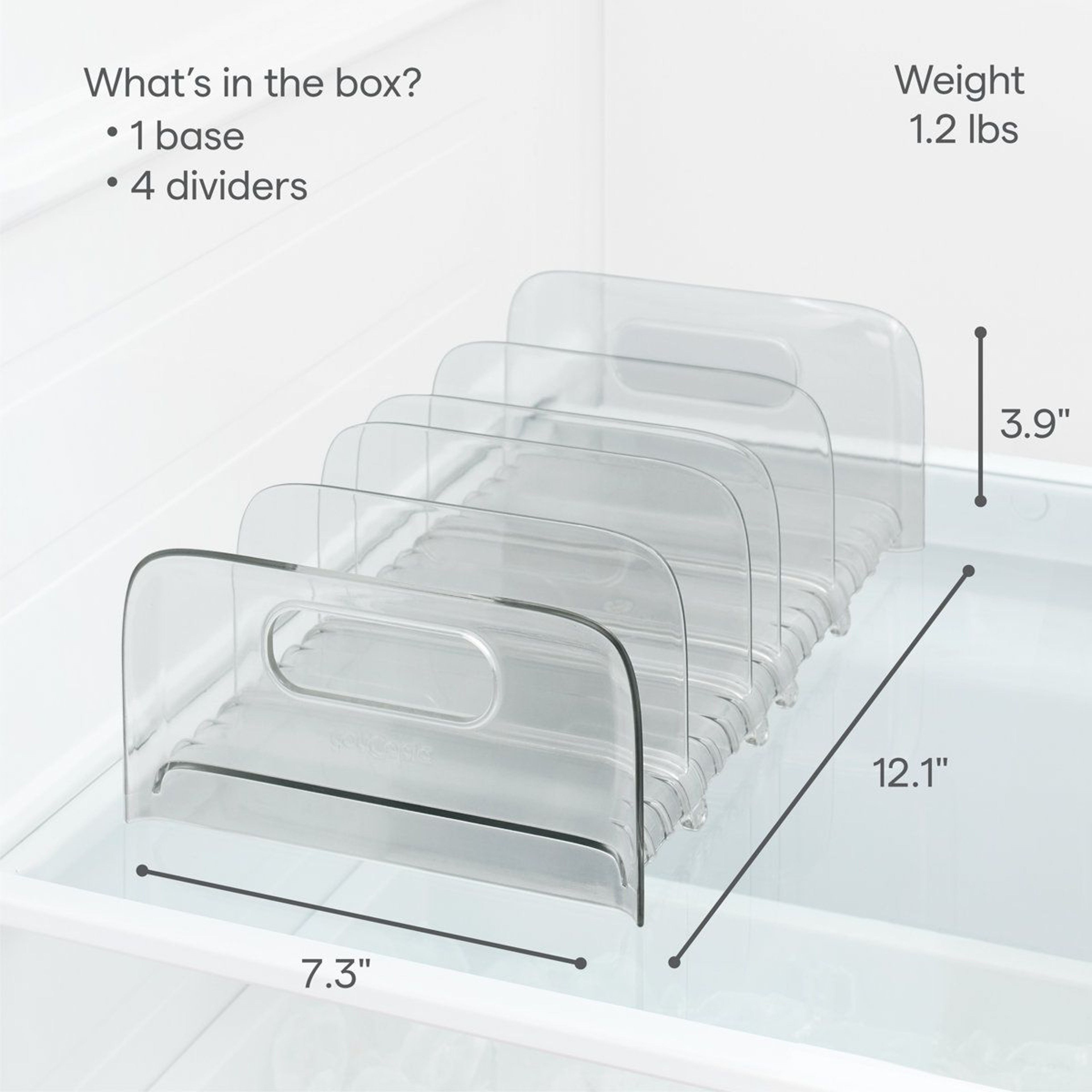 FreezeUp Adjustable Freezer Organizer Rack With Dividers 4