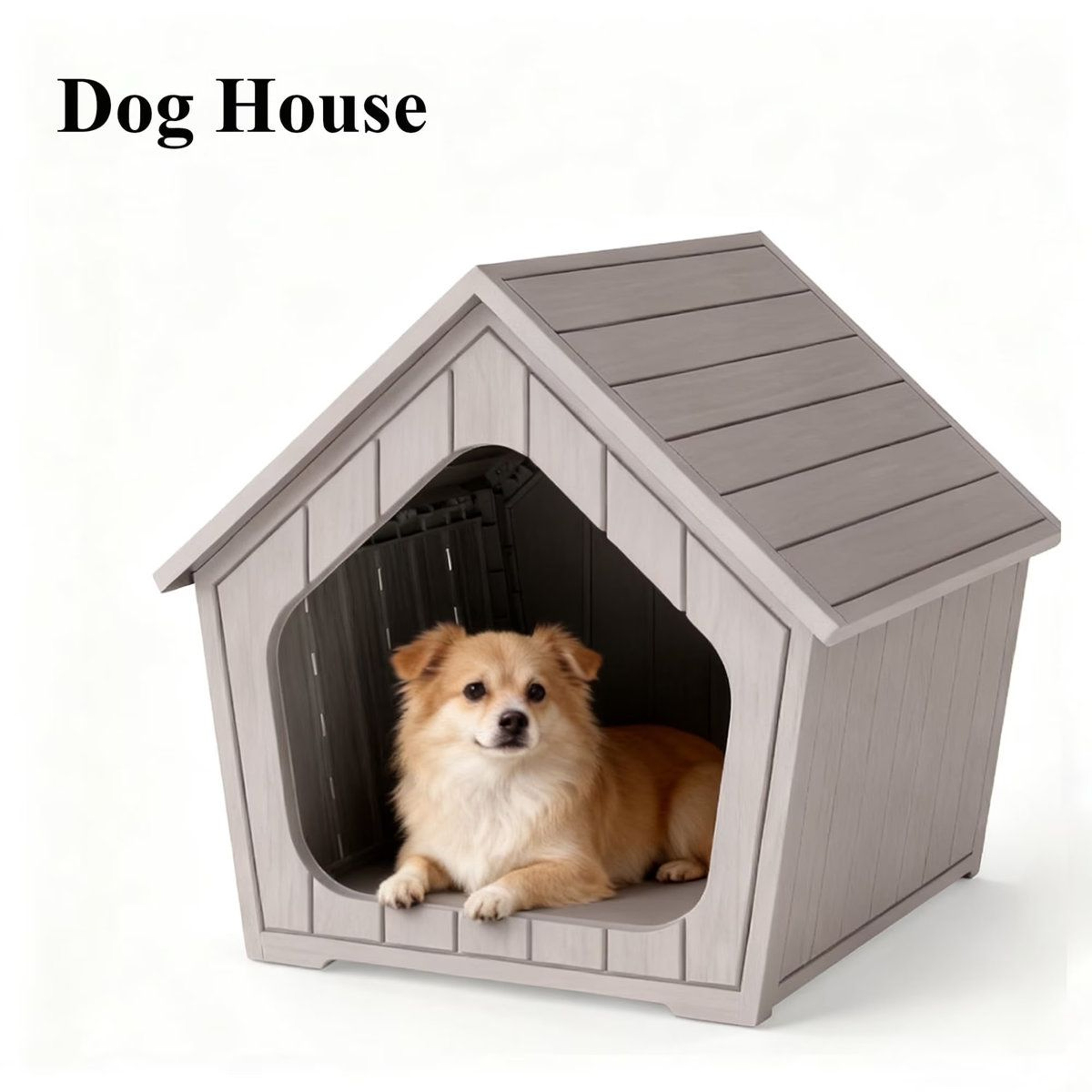 Modern Weatherproof HDPE Small Dog House And Outdoor Cat Shelter 5