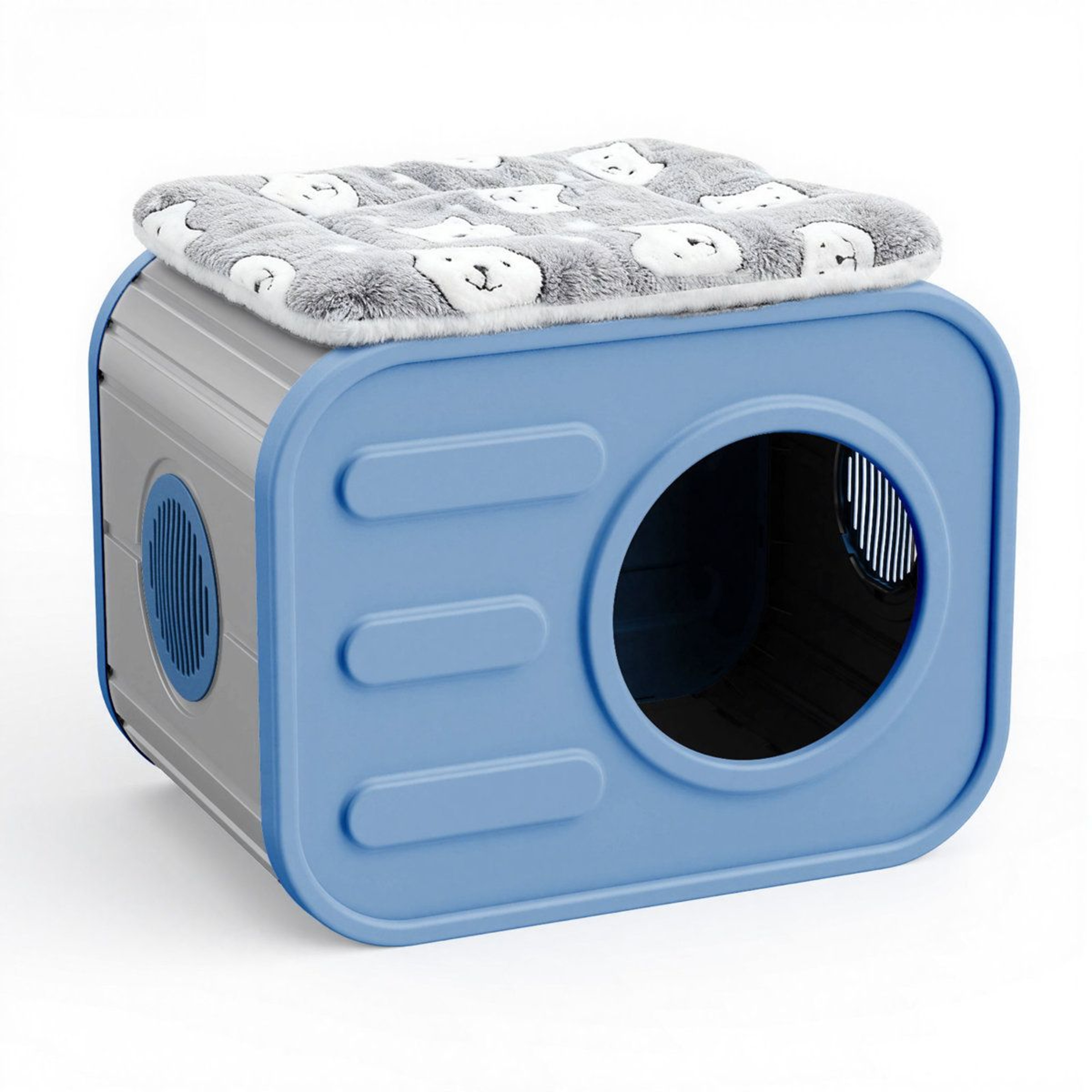 Camera Shaped Outdoor Cat House Weatherproof Resin Cat Shelter With Cushion For Indoor  Outdoor Use 5