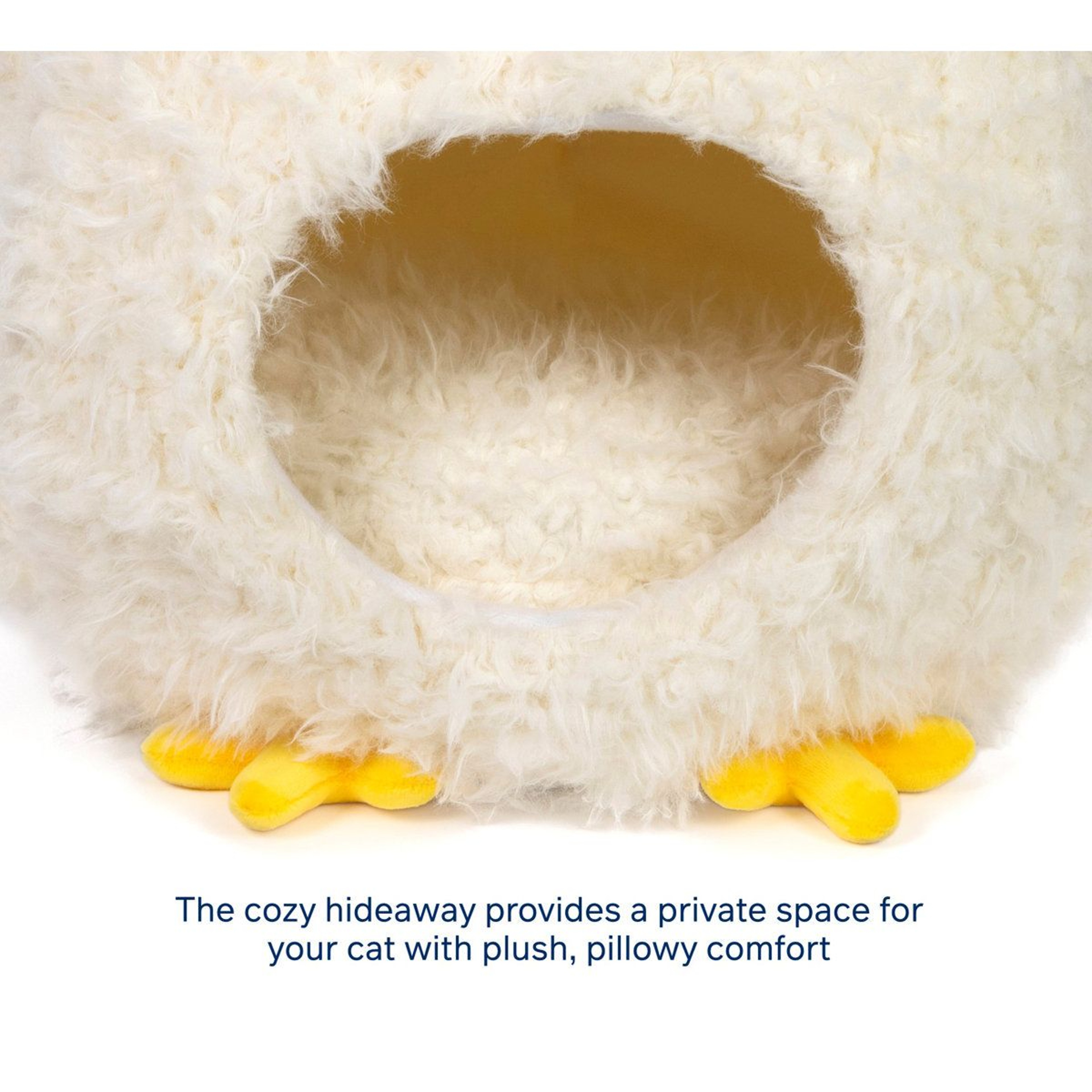 Comfy Chicken Plush Cat Bed Hideaway 3