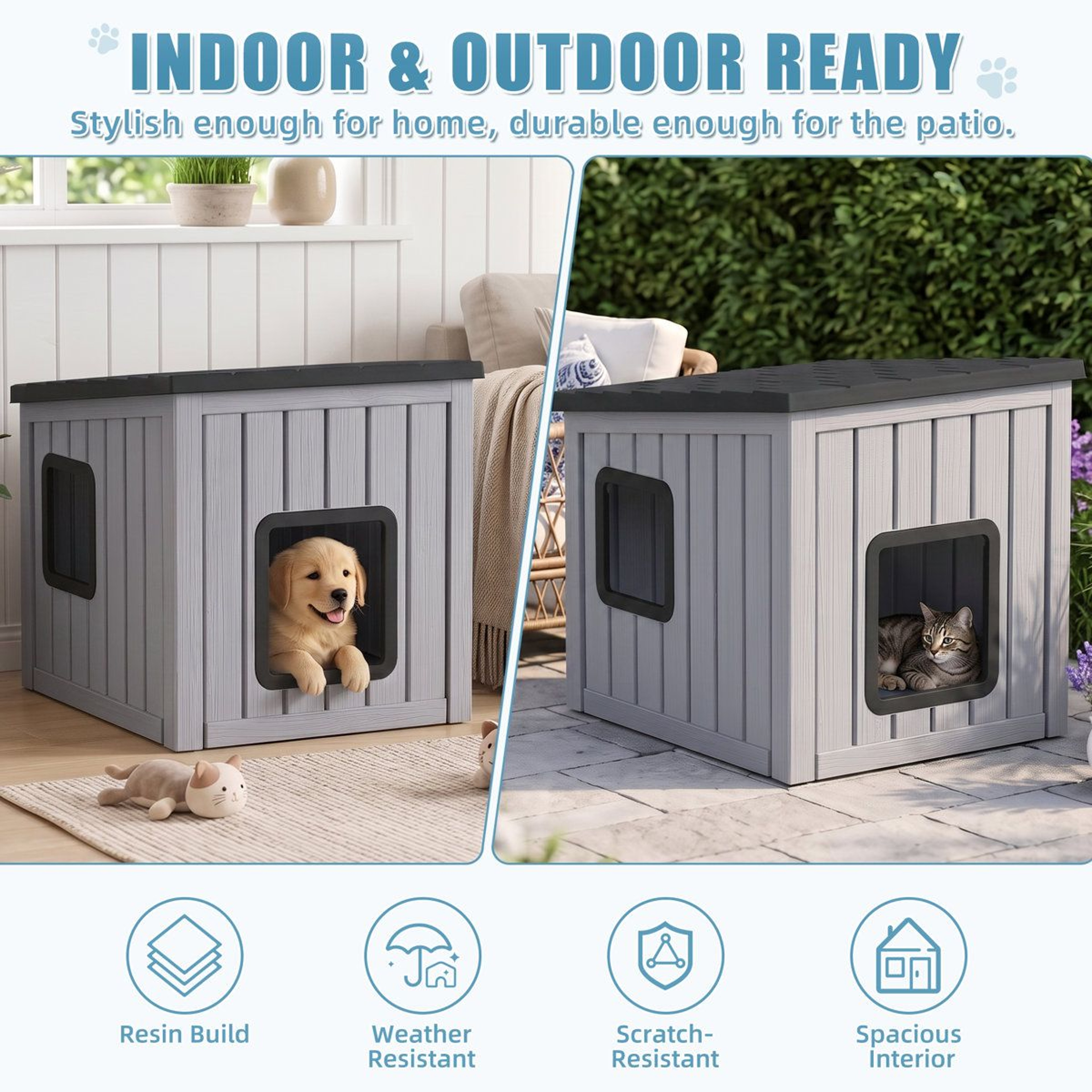 Pet House Durable Outdoor Cat Shelter And Small Dog House 4