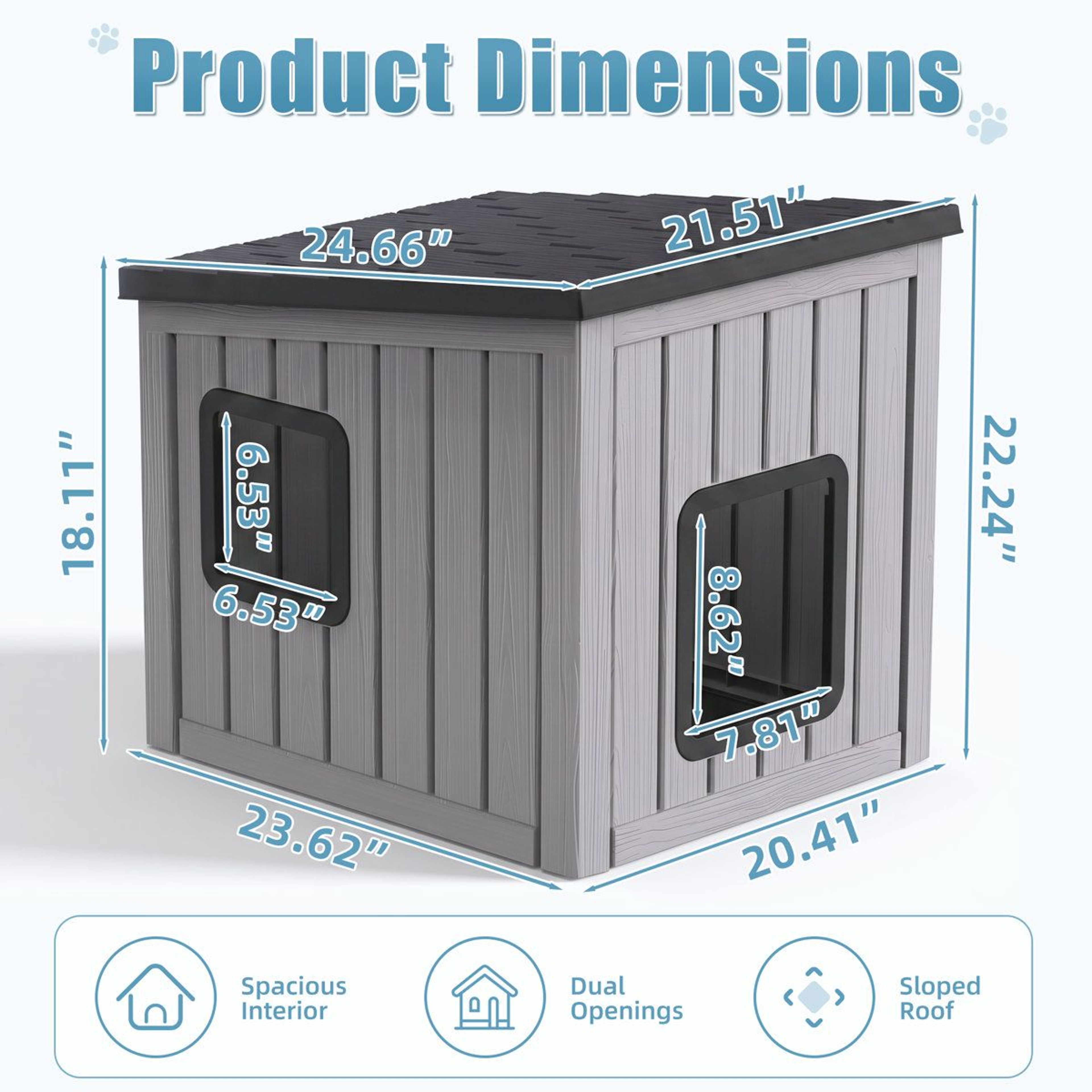 Pet House Durable Outdoor Cat Shelter And Small Dog House 8