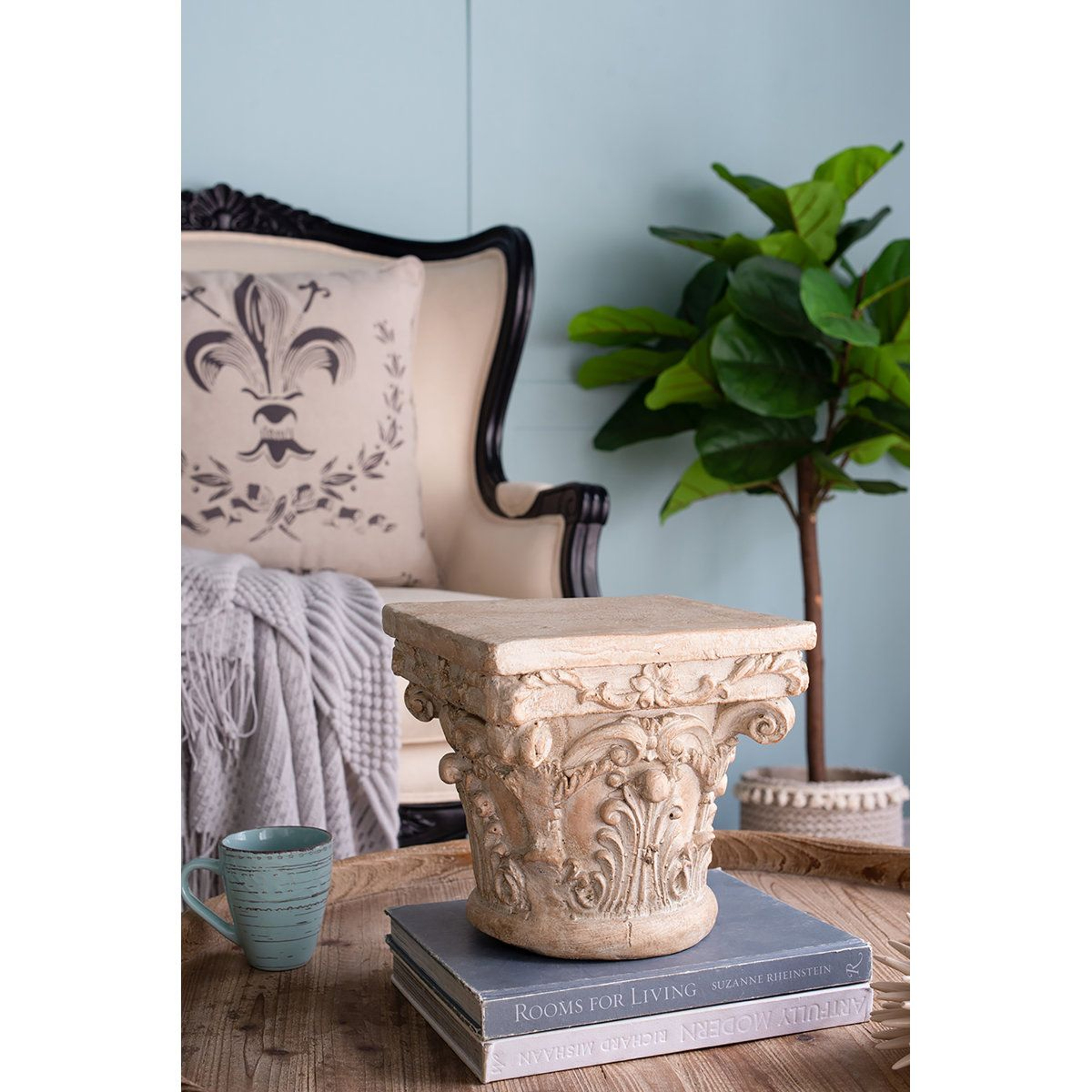 Roman Style Outdoor Pedestal Stand  Decorative Garden Column 2