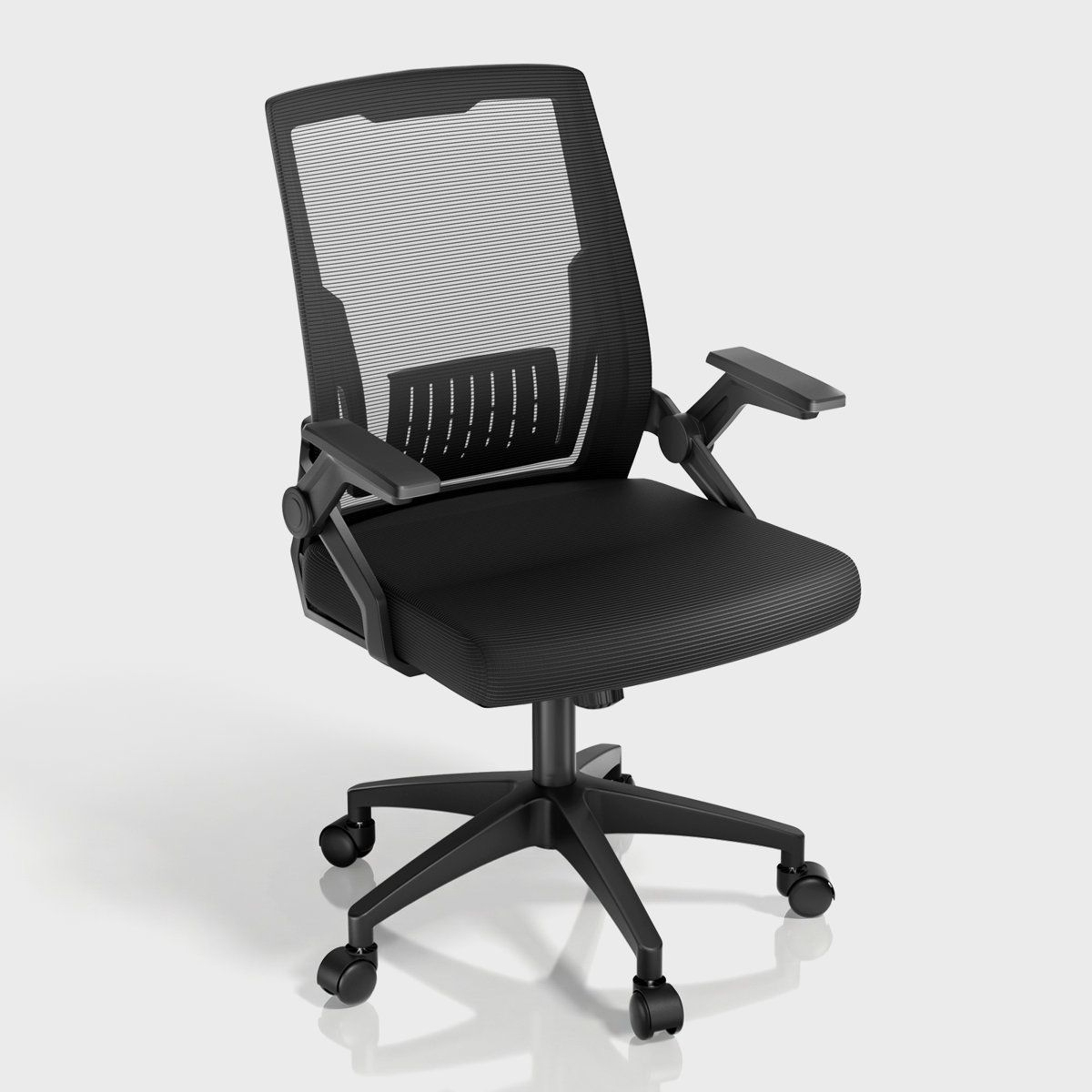Ergonomic Mesh Office Chair With FlipUp Arms For Small Spaces 0