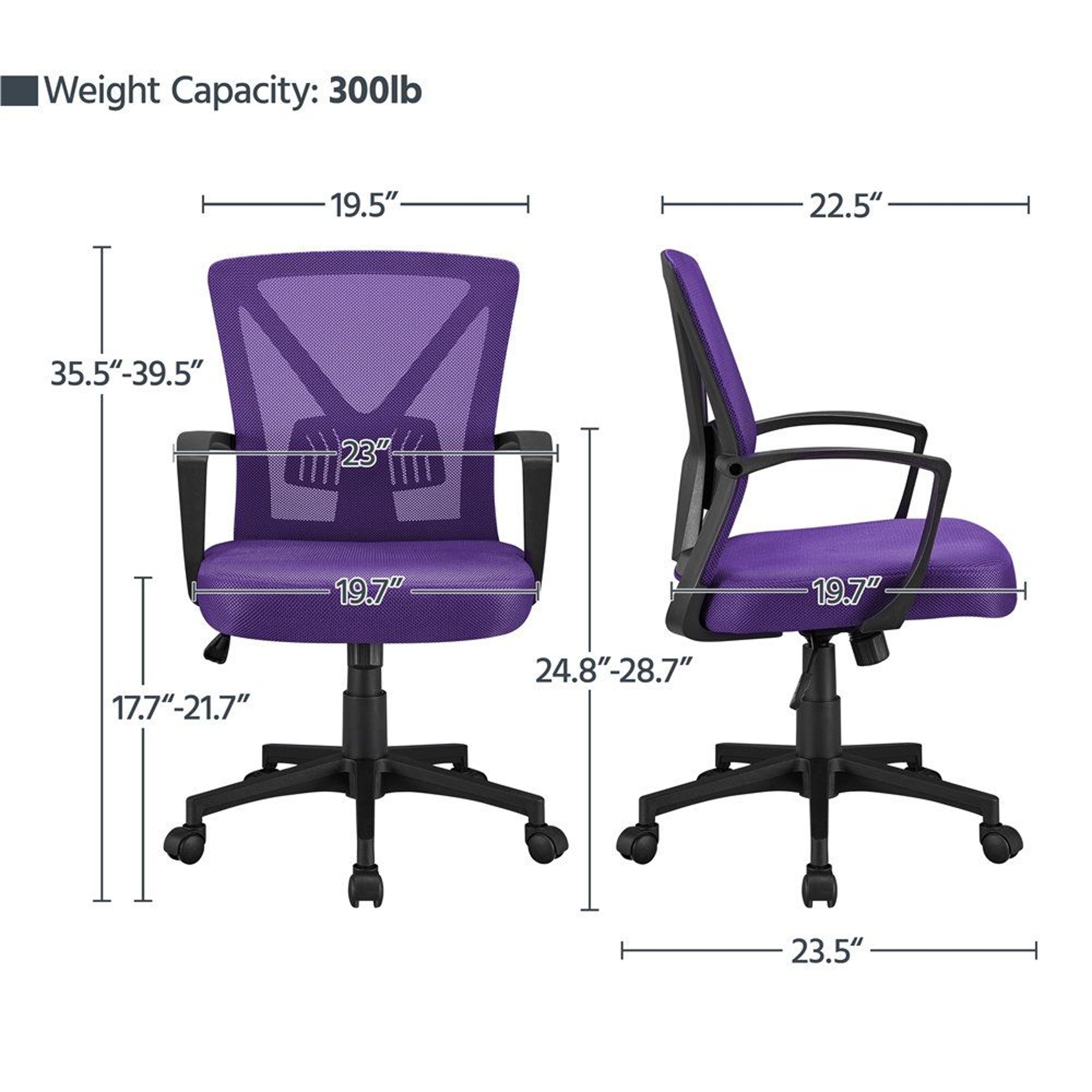 Mesh Office Chair With Lumbar Support And Adjustable Tilt 3