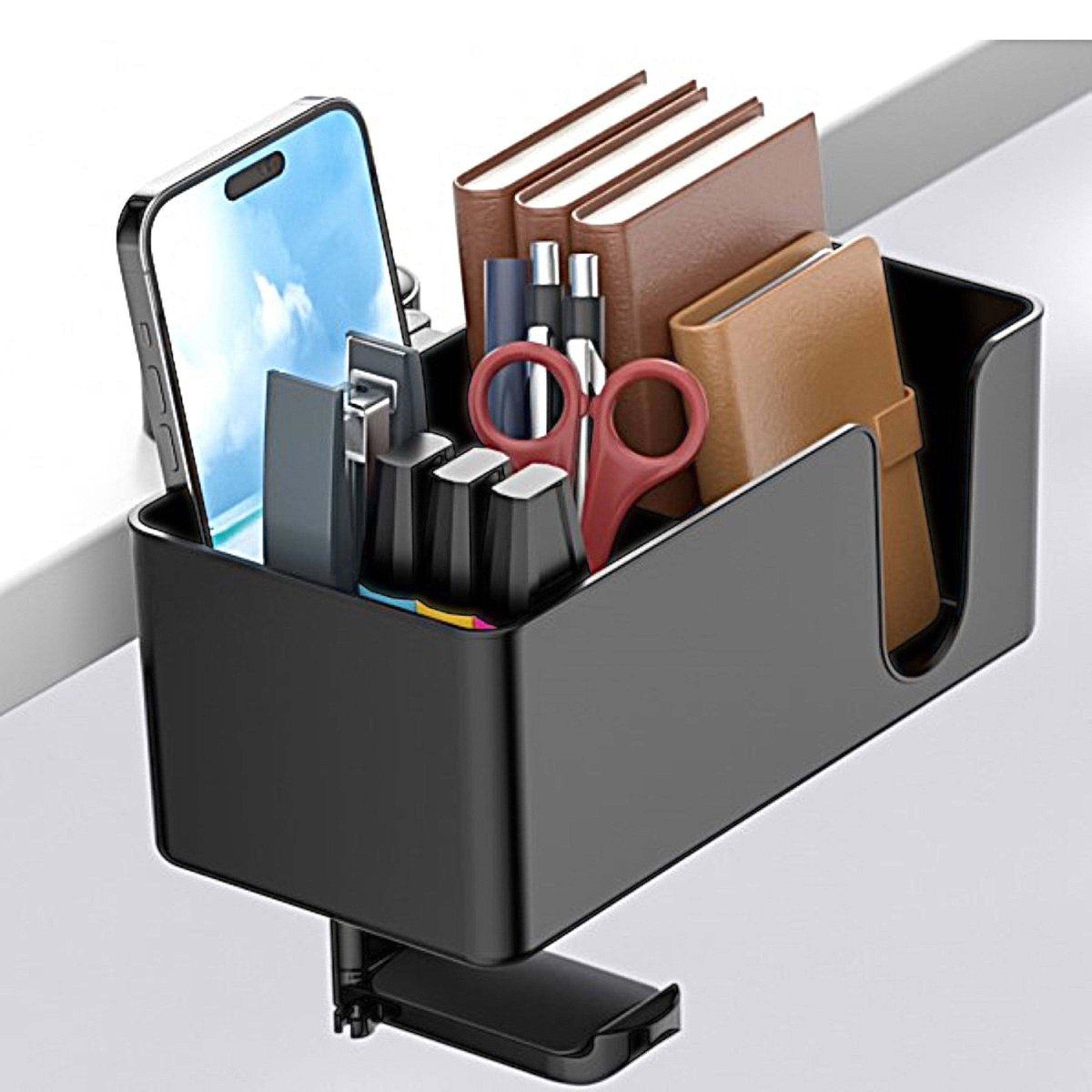 4in1 Under Desk Organizer And Cup Holder For Home Office 0