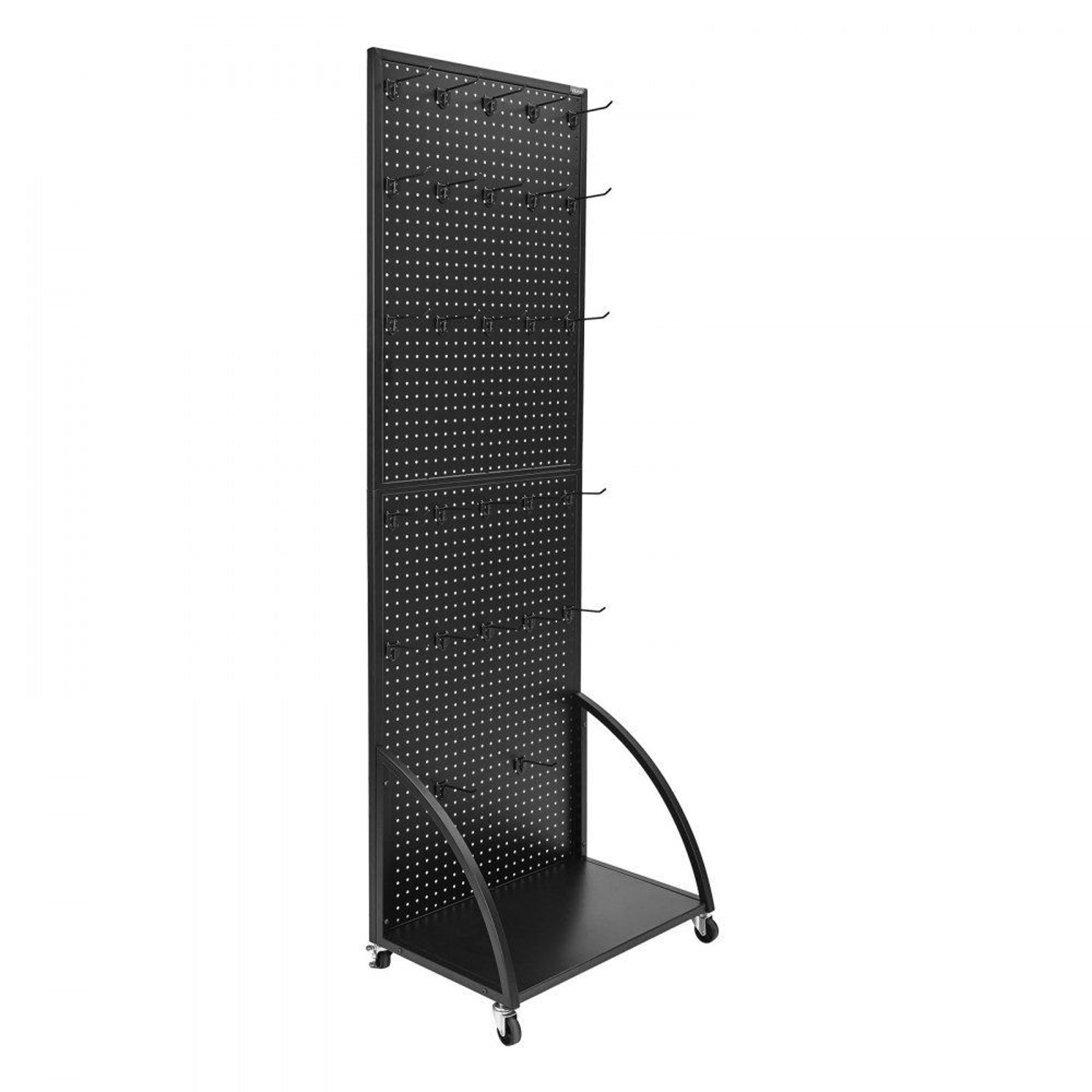 Steel Pegboard Display Stand With 30 Hooks Retail Organization And Freestanding Storage Rack 4