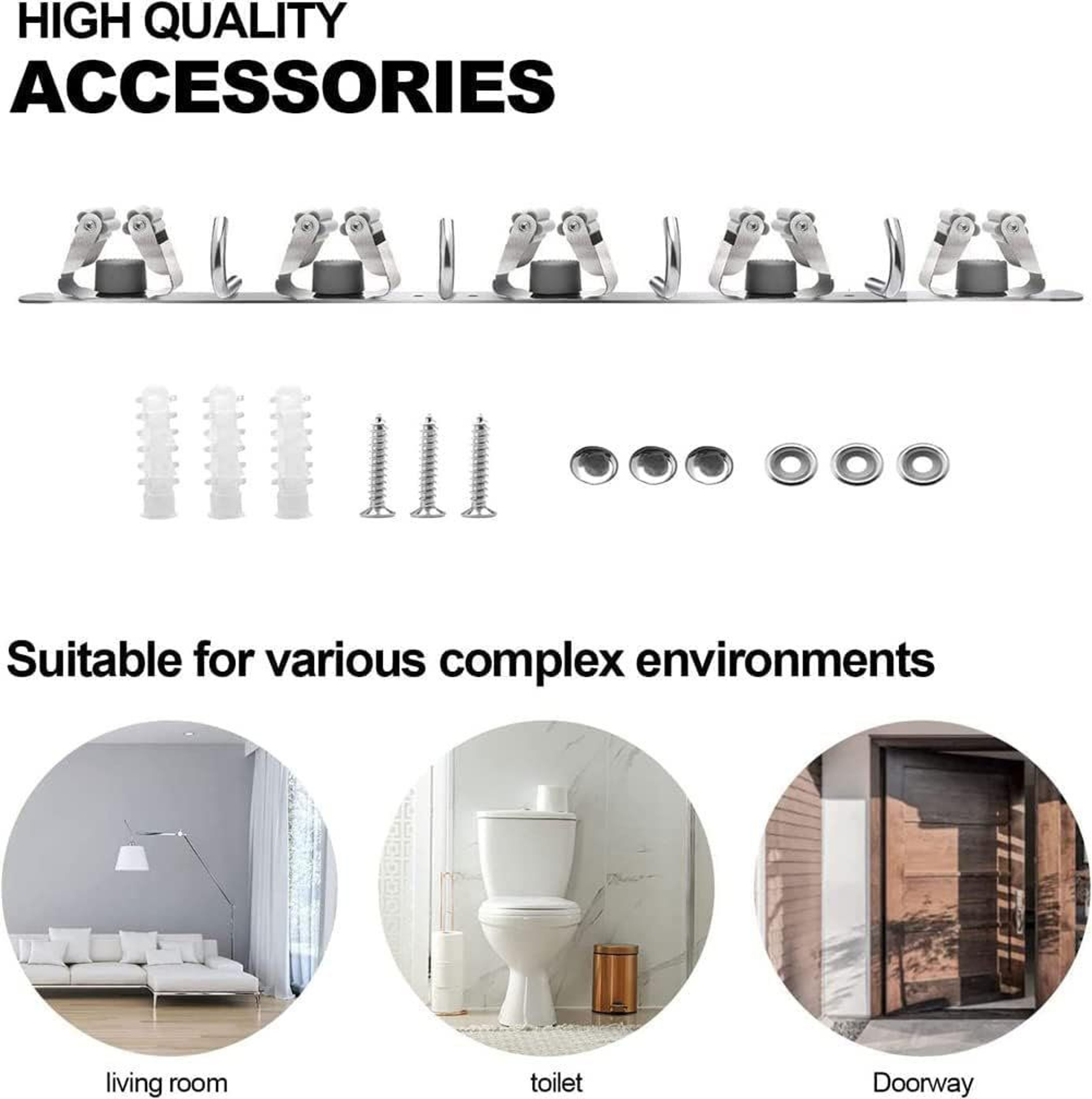 Stainless Steel Broom And Mop Holder 2