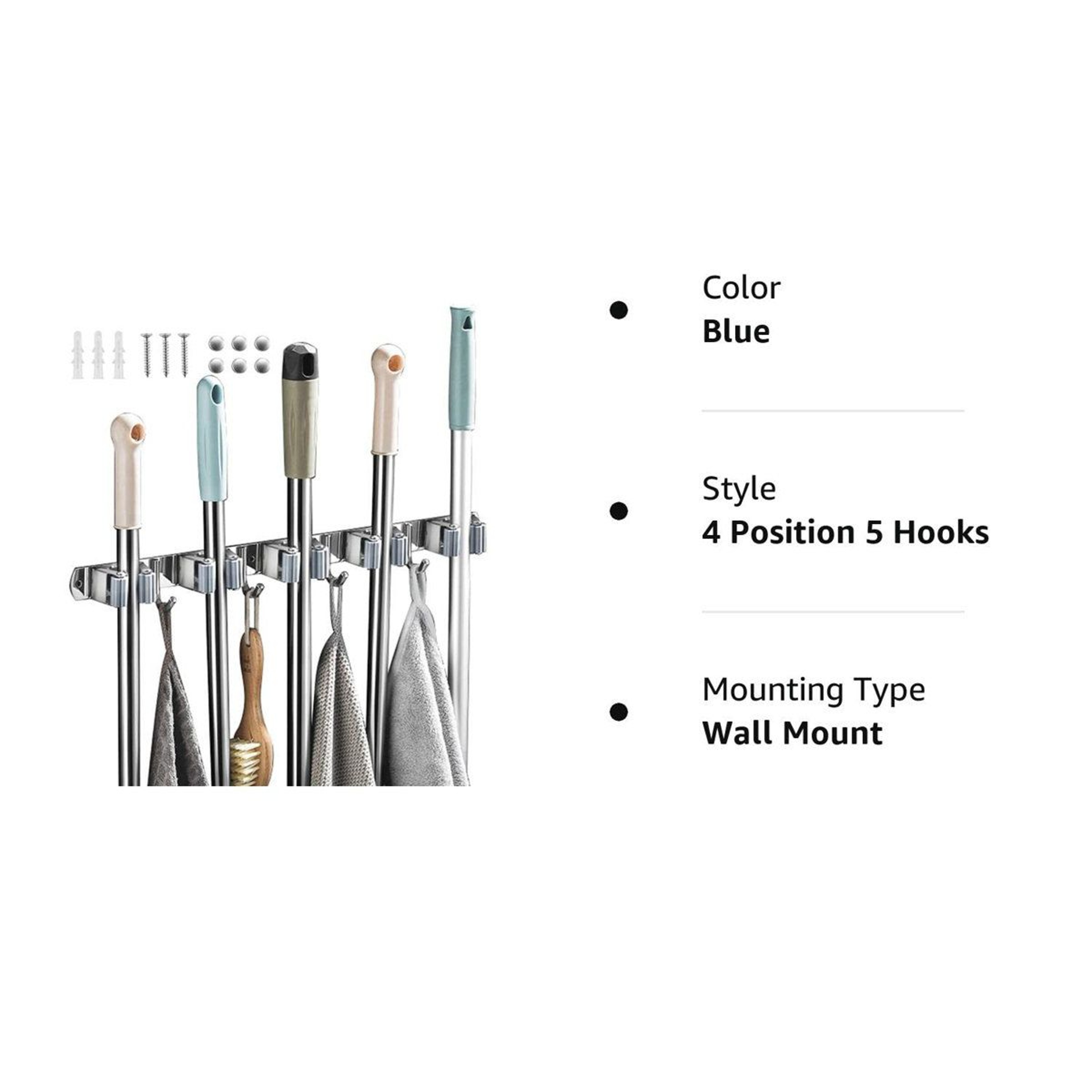 Stainless Steel Broom And Mop Holder 4