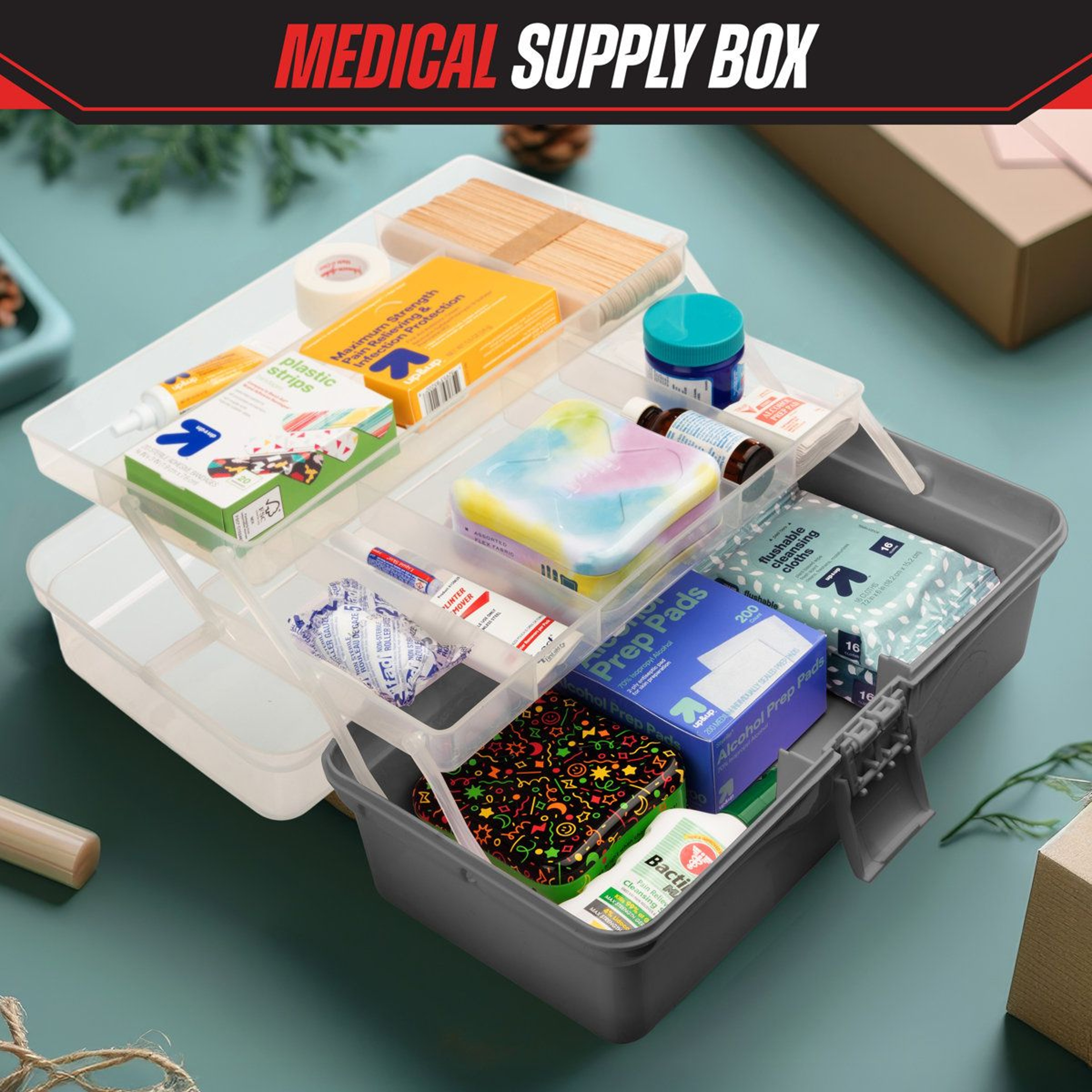 3 Layer Portable Craft Organizer Box And Storage Caddy 4
