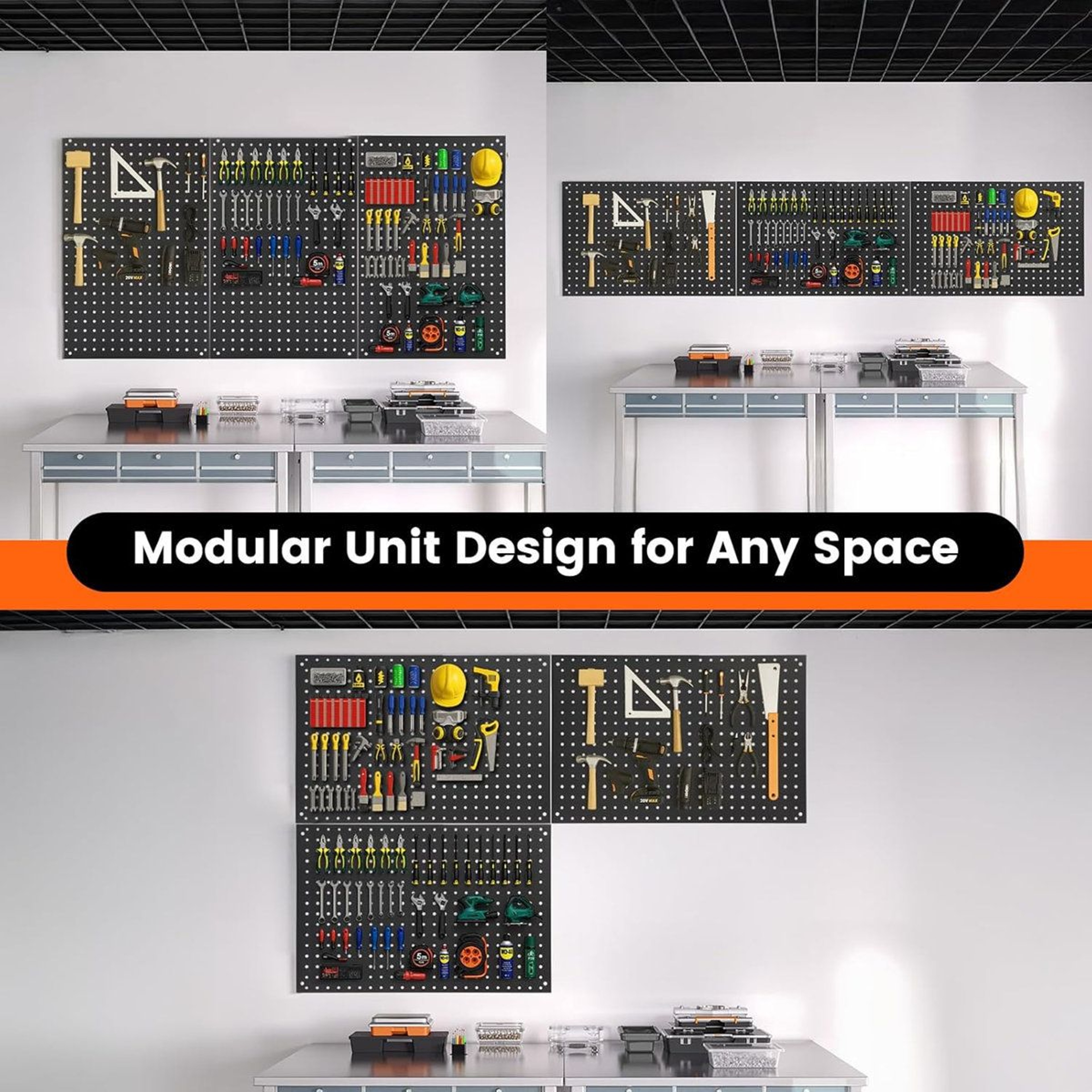 Metal Wall Organizer Kit For Garage Kitchen And Office 2