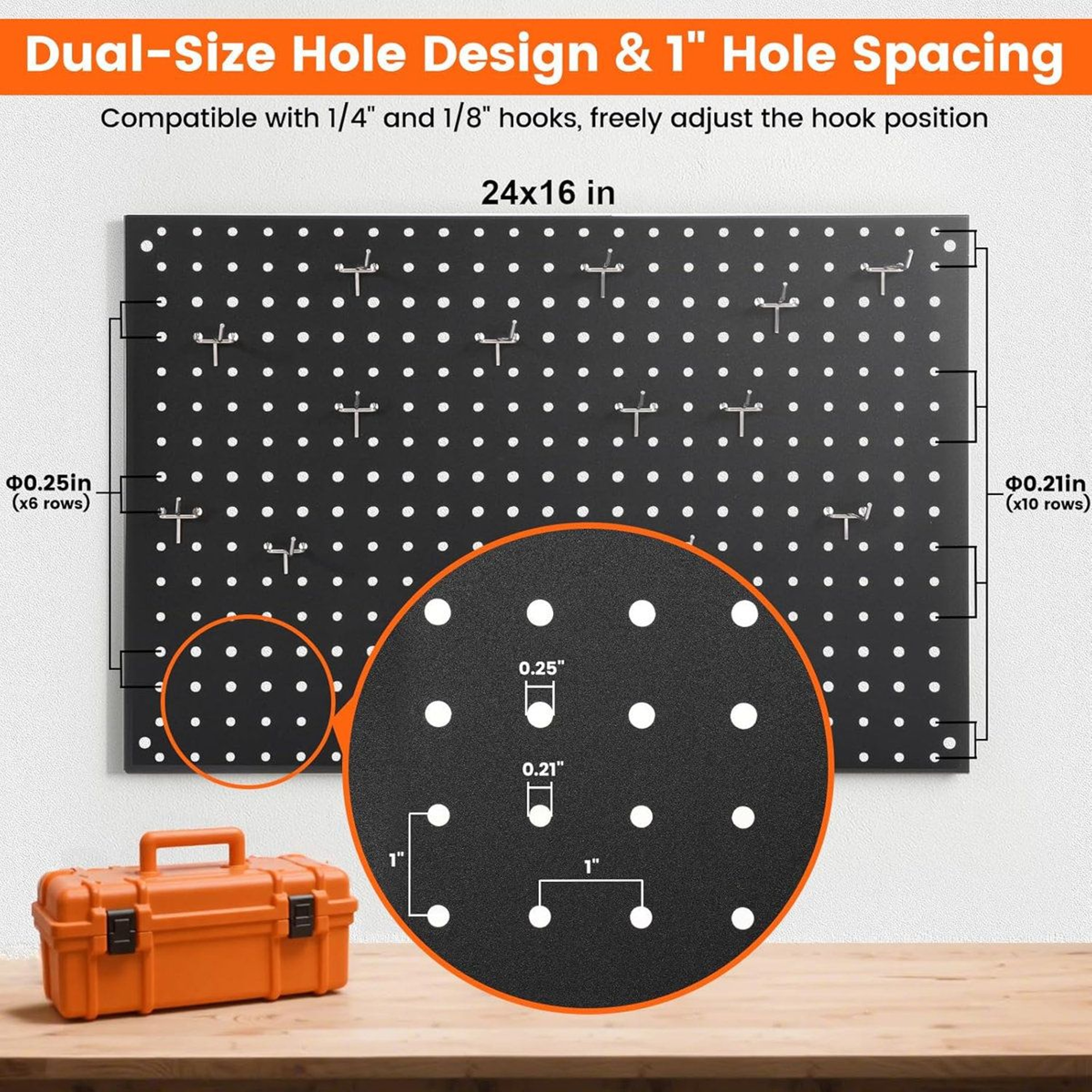 Metal Wall Organizer Kit For Garage Kitchen And Office 6