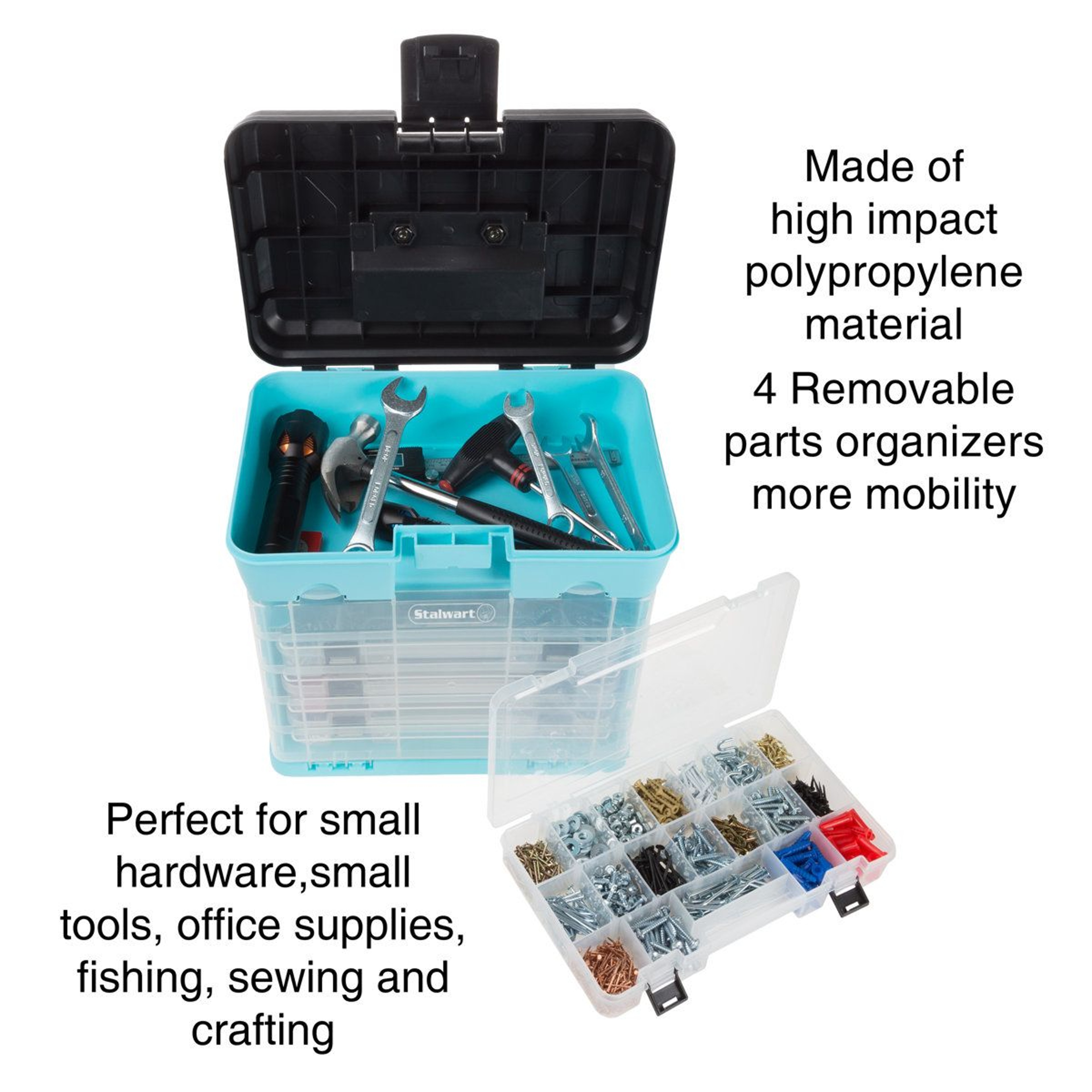 Portable Tool Box And Small Parts Organizer For Smart Storage 2