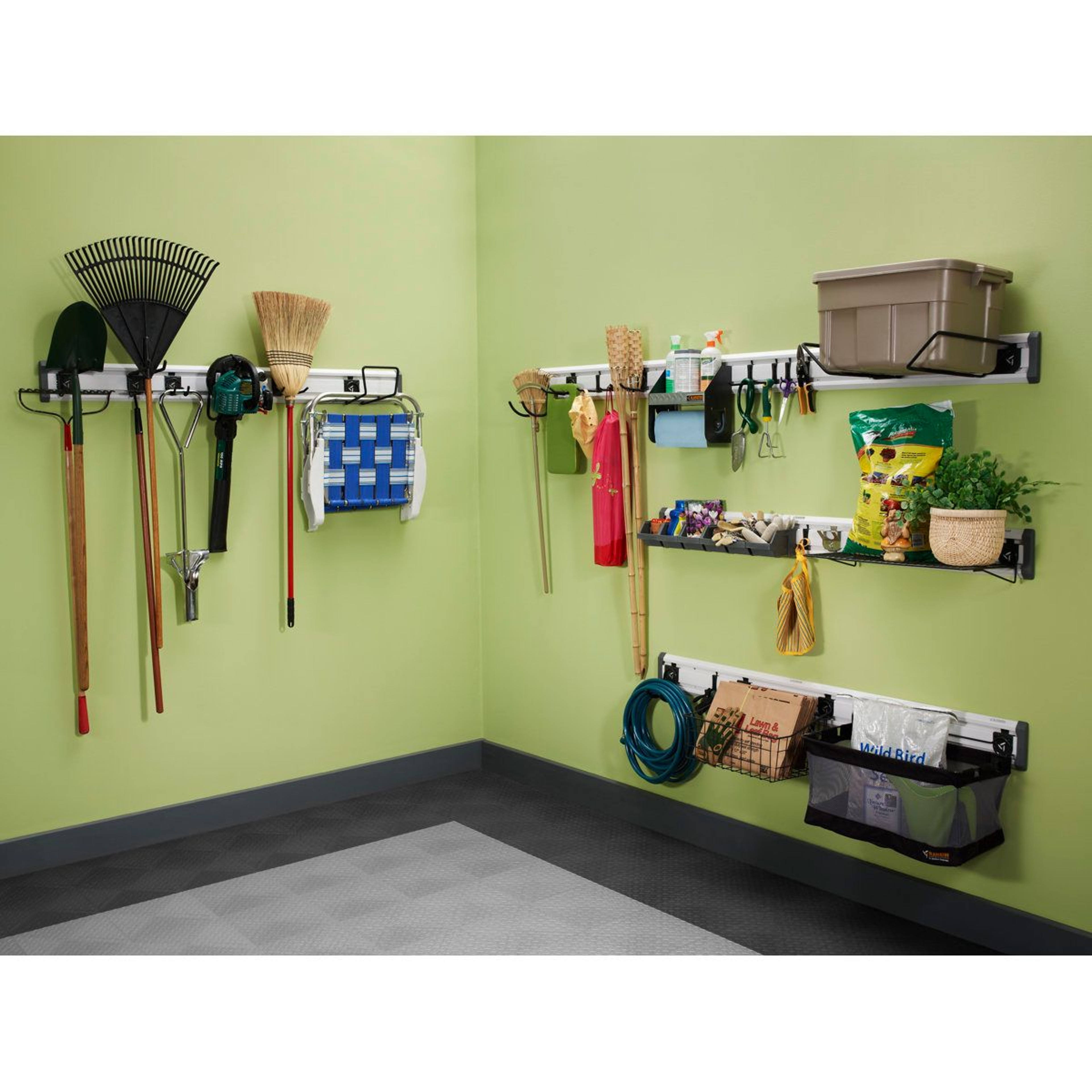 Twin Hook For Garage Tool Storage And Long Handled Equipment 3