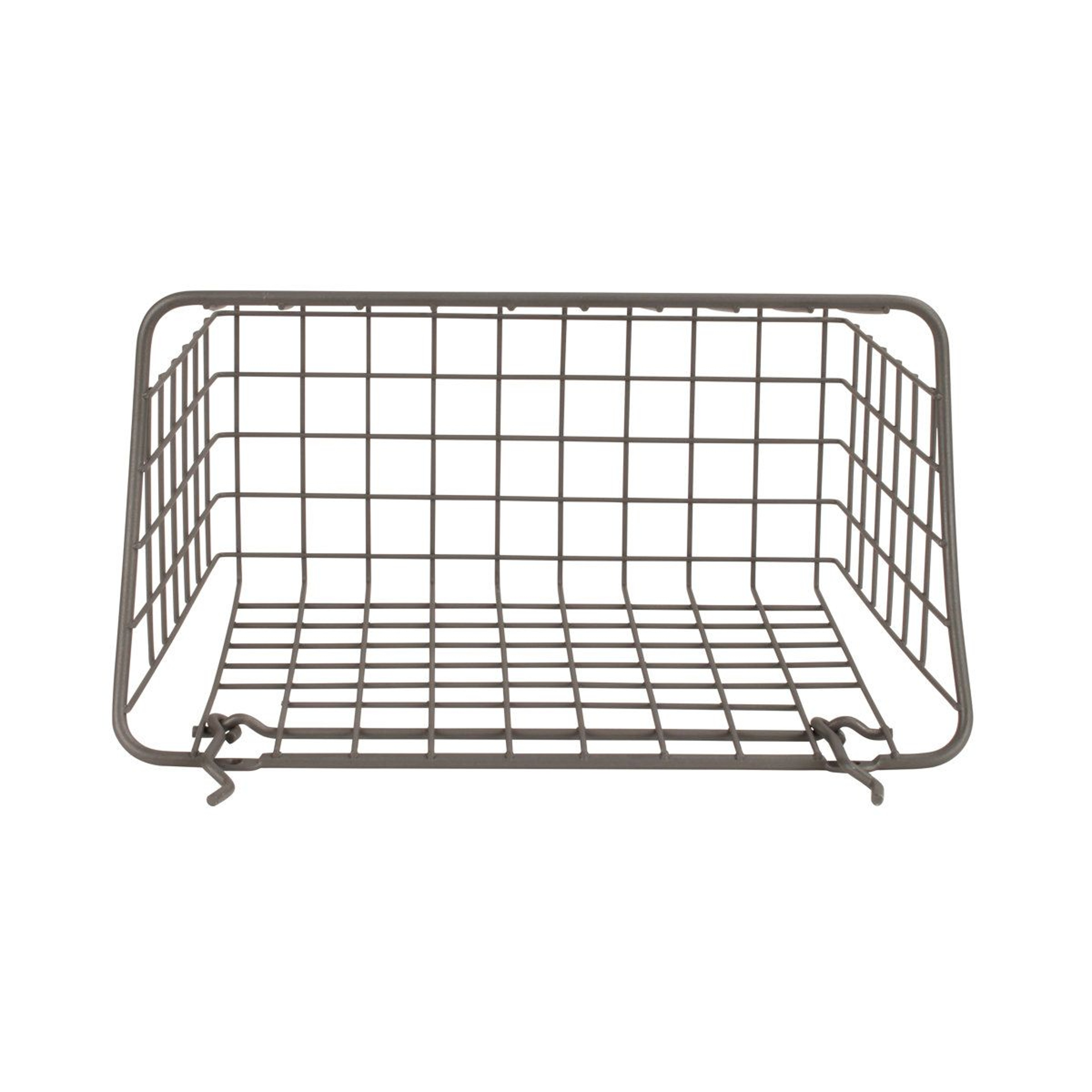 Heavy Duty Wire Pegboard Storage Basket Wall Mount Organizer 1