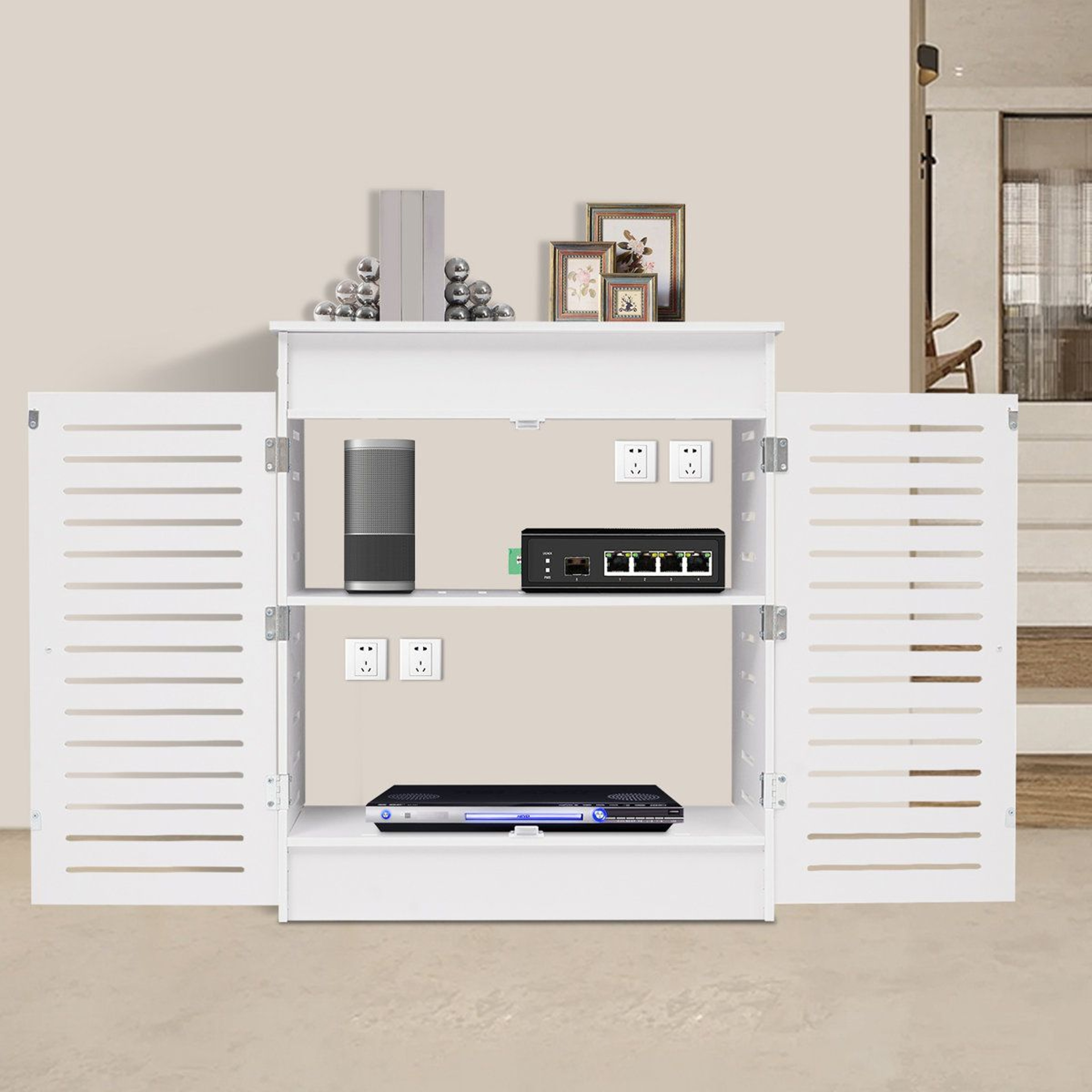 Wifi Router Storage Cabinet Cable Management Box 7
