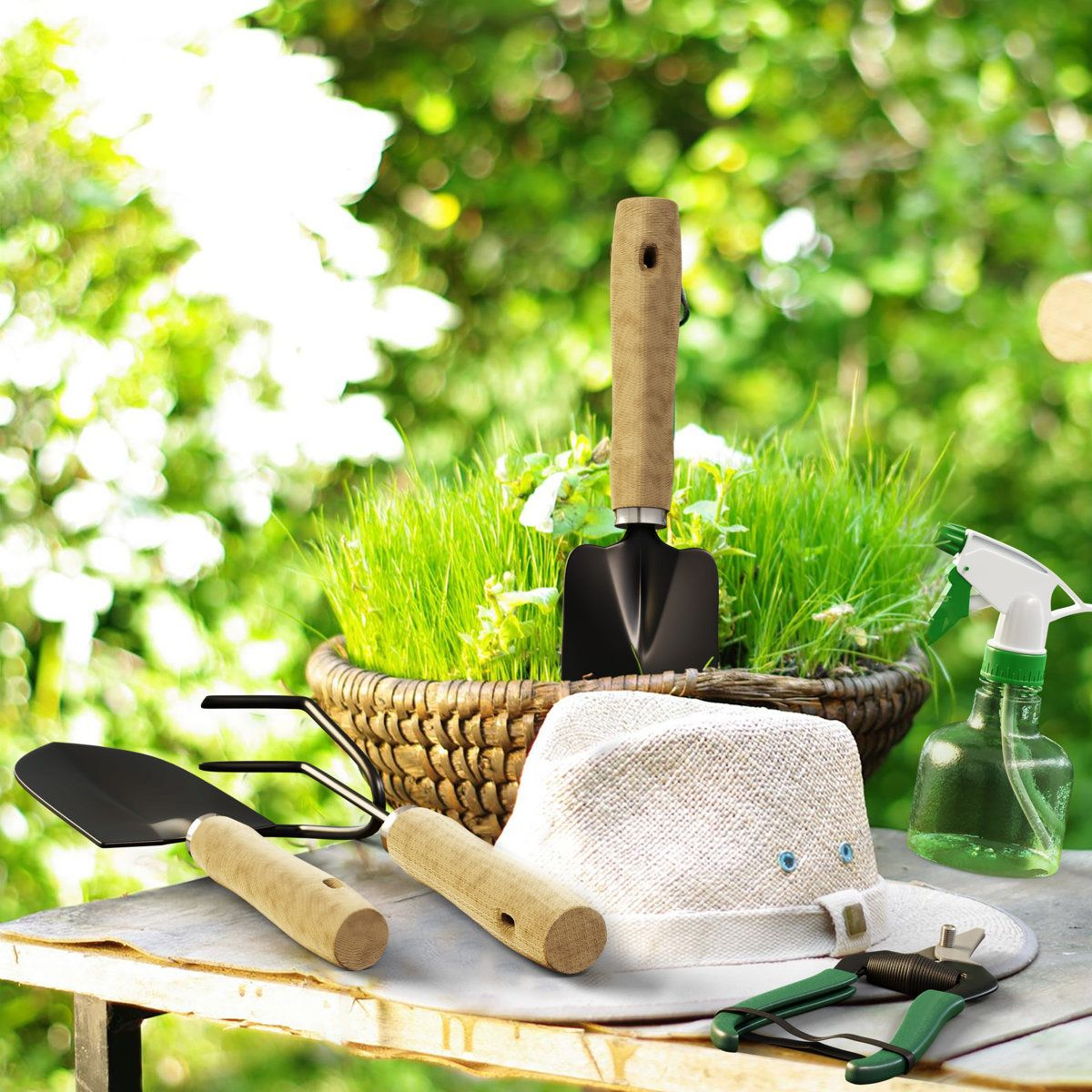 Pure Garden Eight Piece Hand Tool Kit With Canvas Storage Tote 2