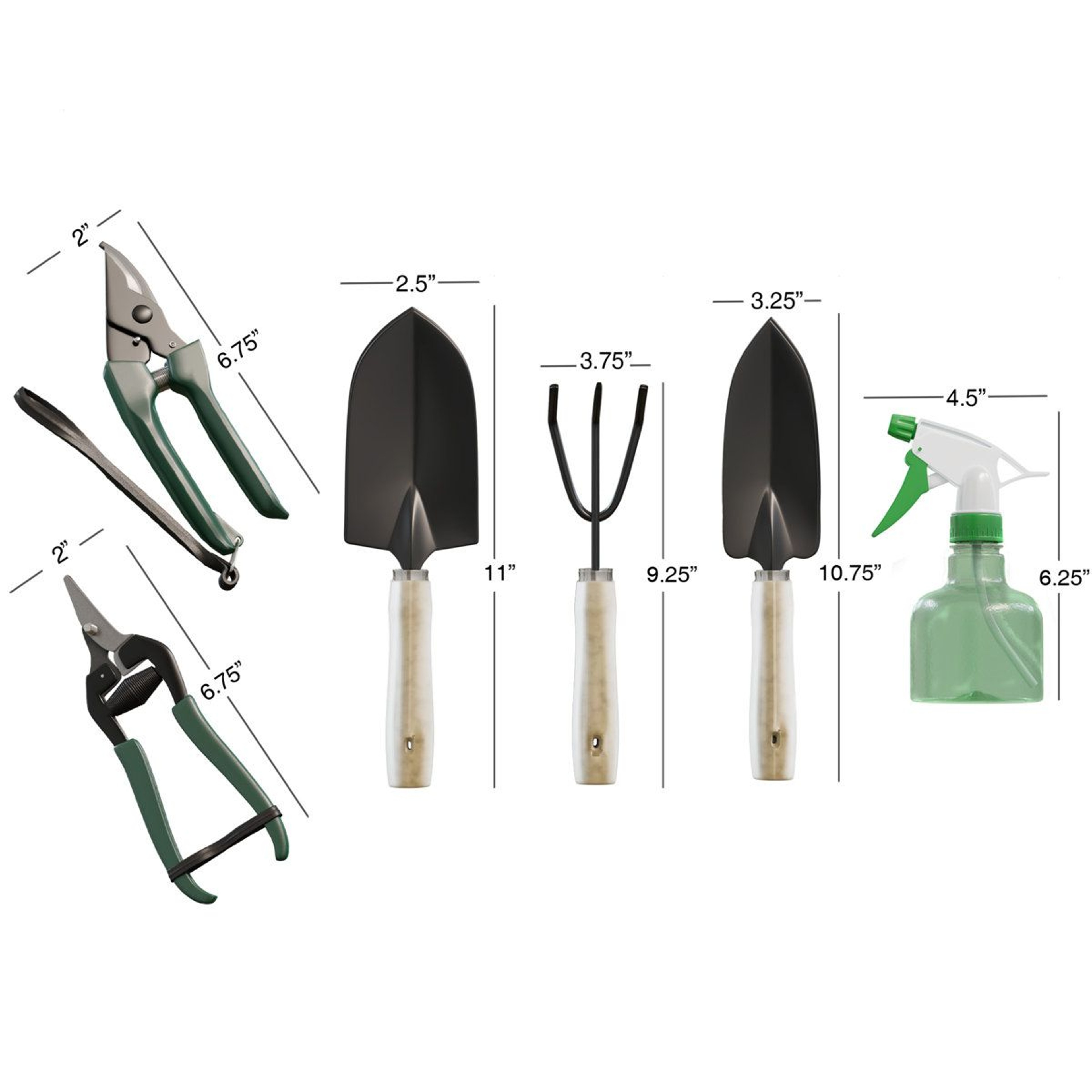 Pure Garden Eight Piece Hand Tool Kit With Canvas Storage Tote 1