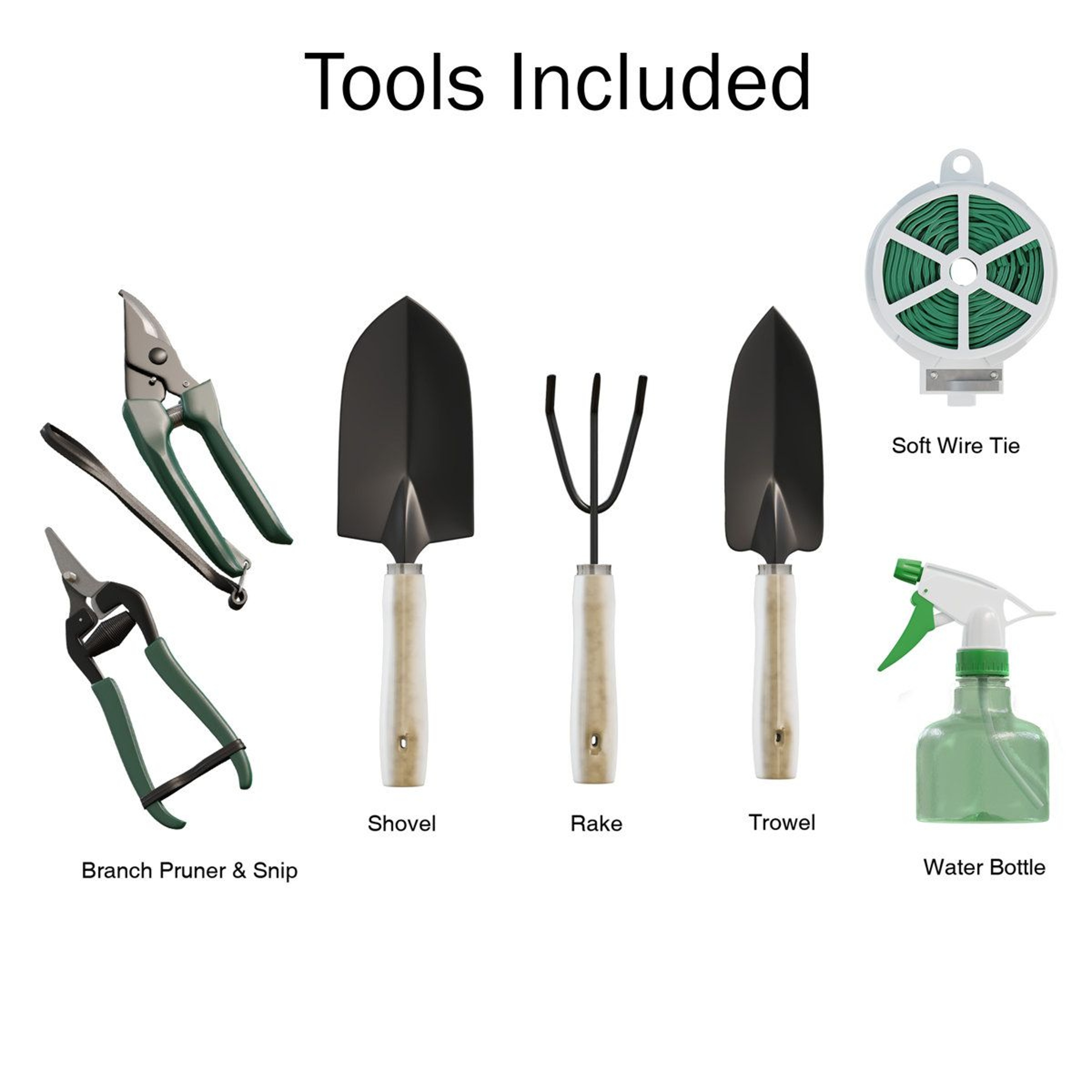 Pure Garden Eight Piece Hand Tool Kit With Canvas Storage Tote 5