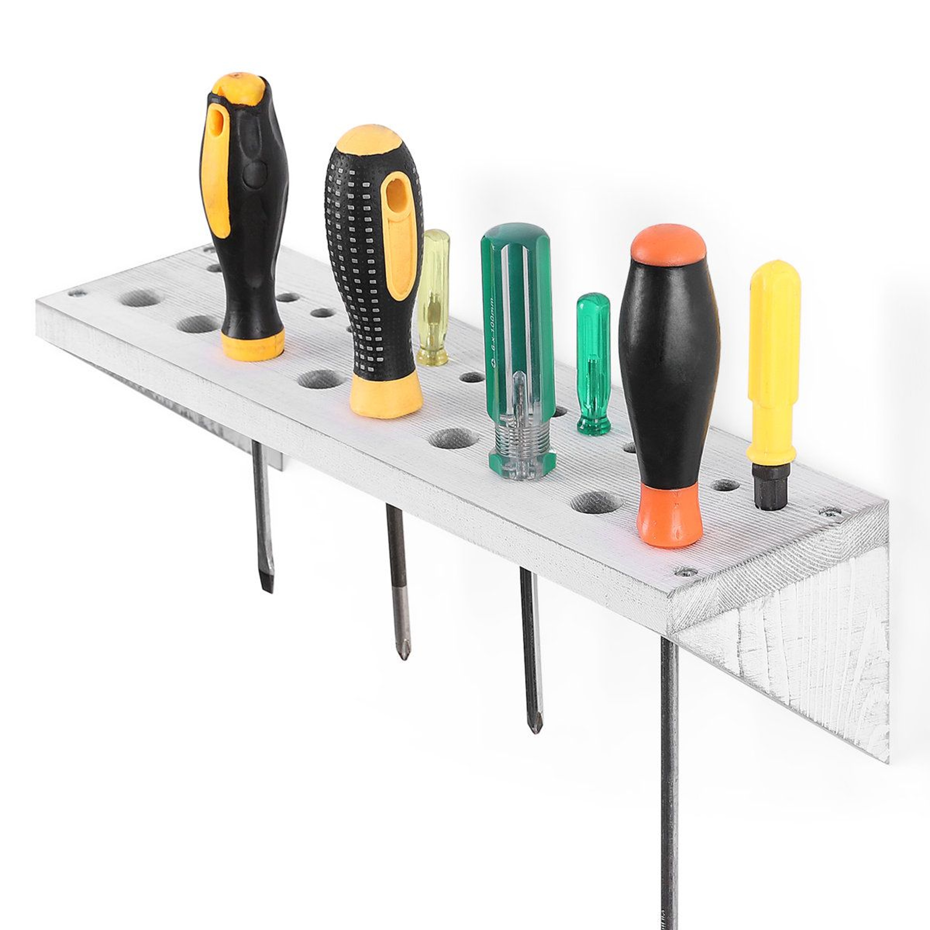 Solid Wood Tool Organizer Screwdriver Holder And Pliers Storage Box 3