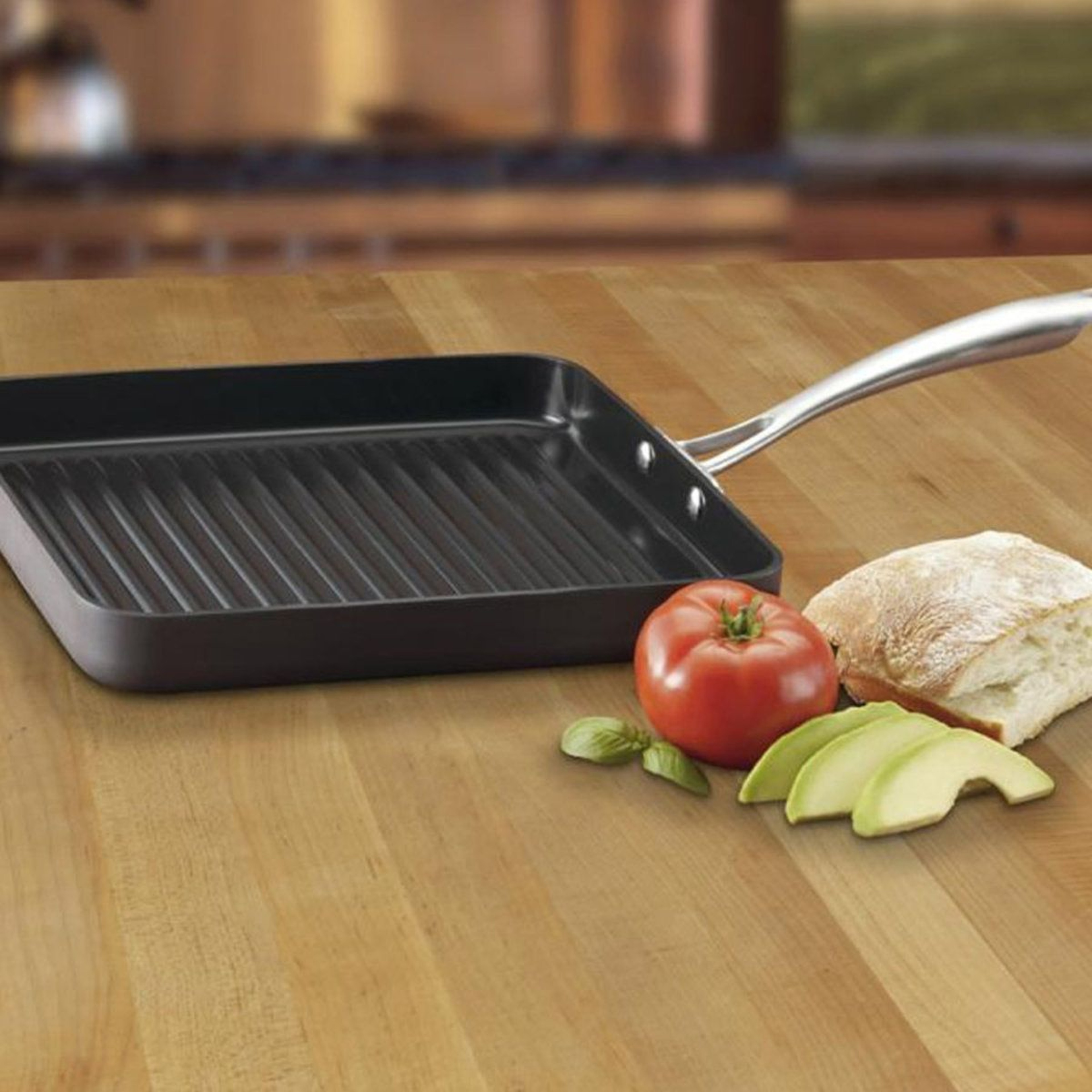 Hard Anodized Nonstick Grill Pan For Healthy Cooking 2